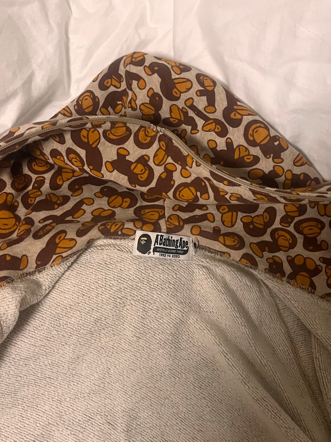 베이프🐒베이비마일로 숏 후디 상품이미지3