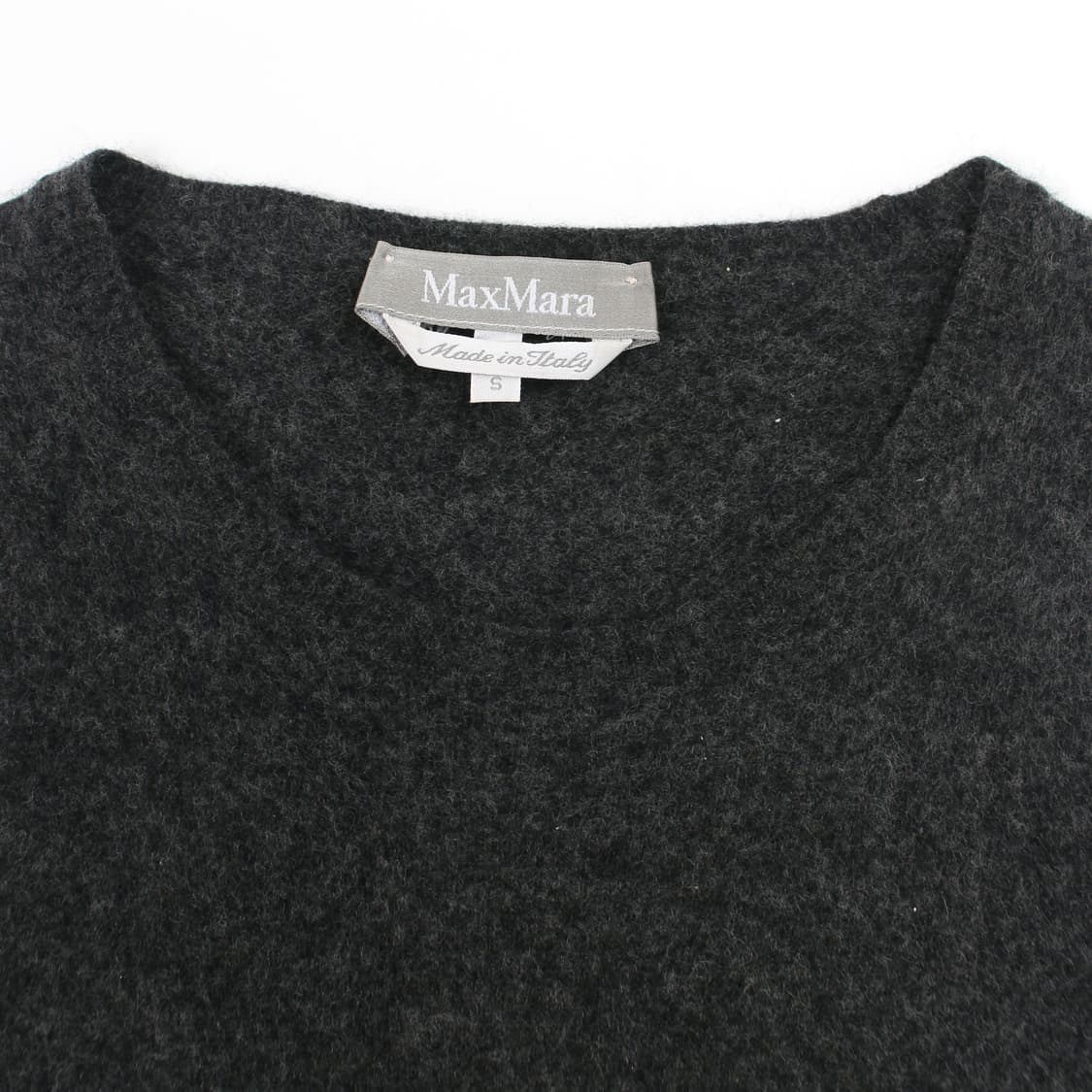 막스마라 MaxMara 그레이 라운드 넥 니트 베스트 상품이미지2