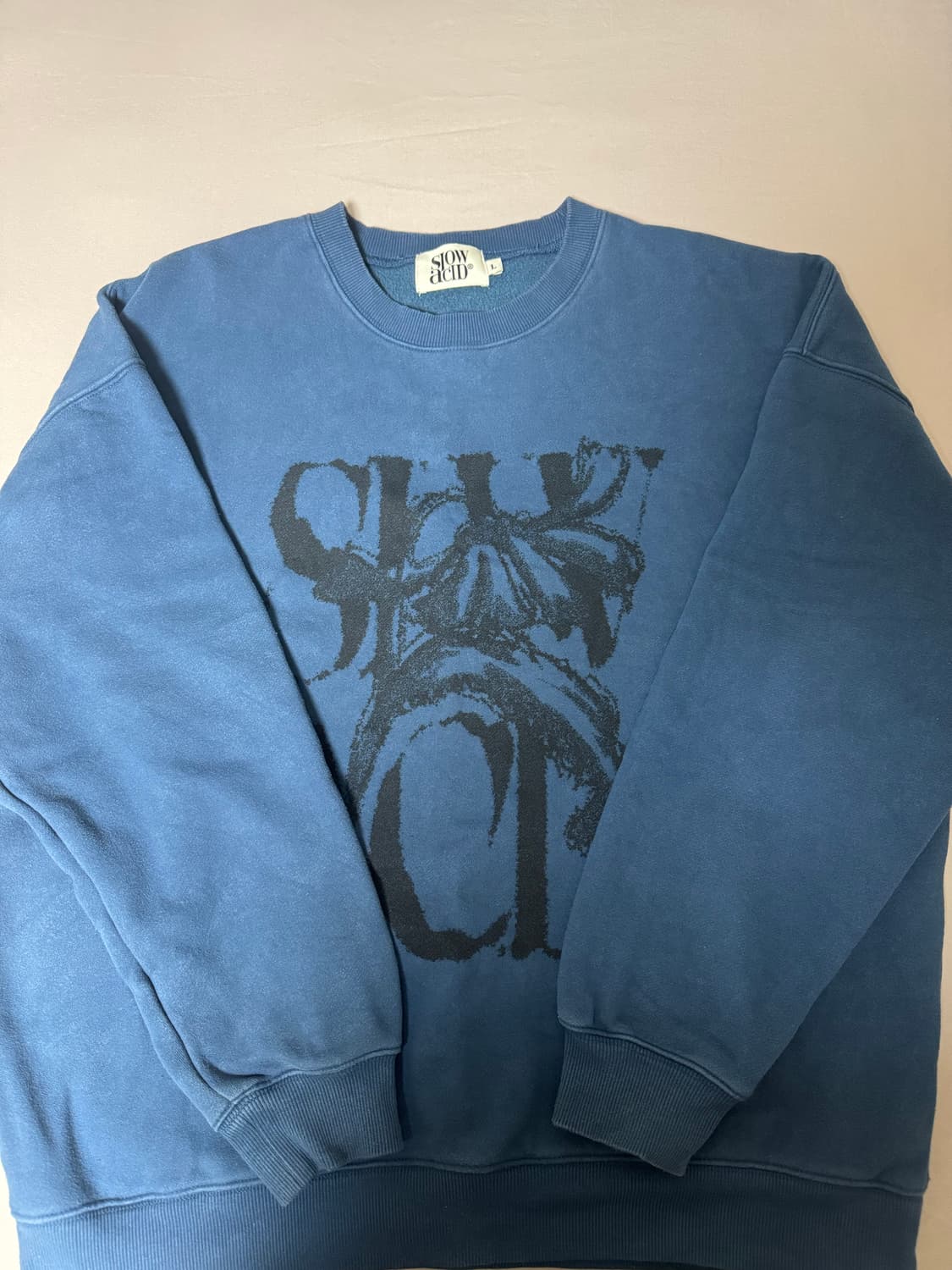 피치스킨 러스티 로고 기모 맨투맨 상품이미지1