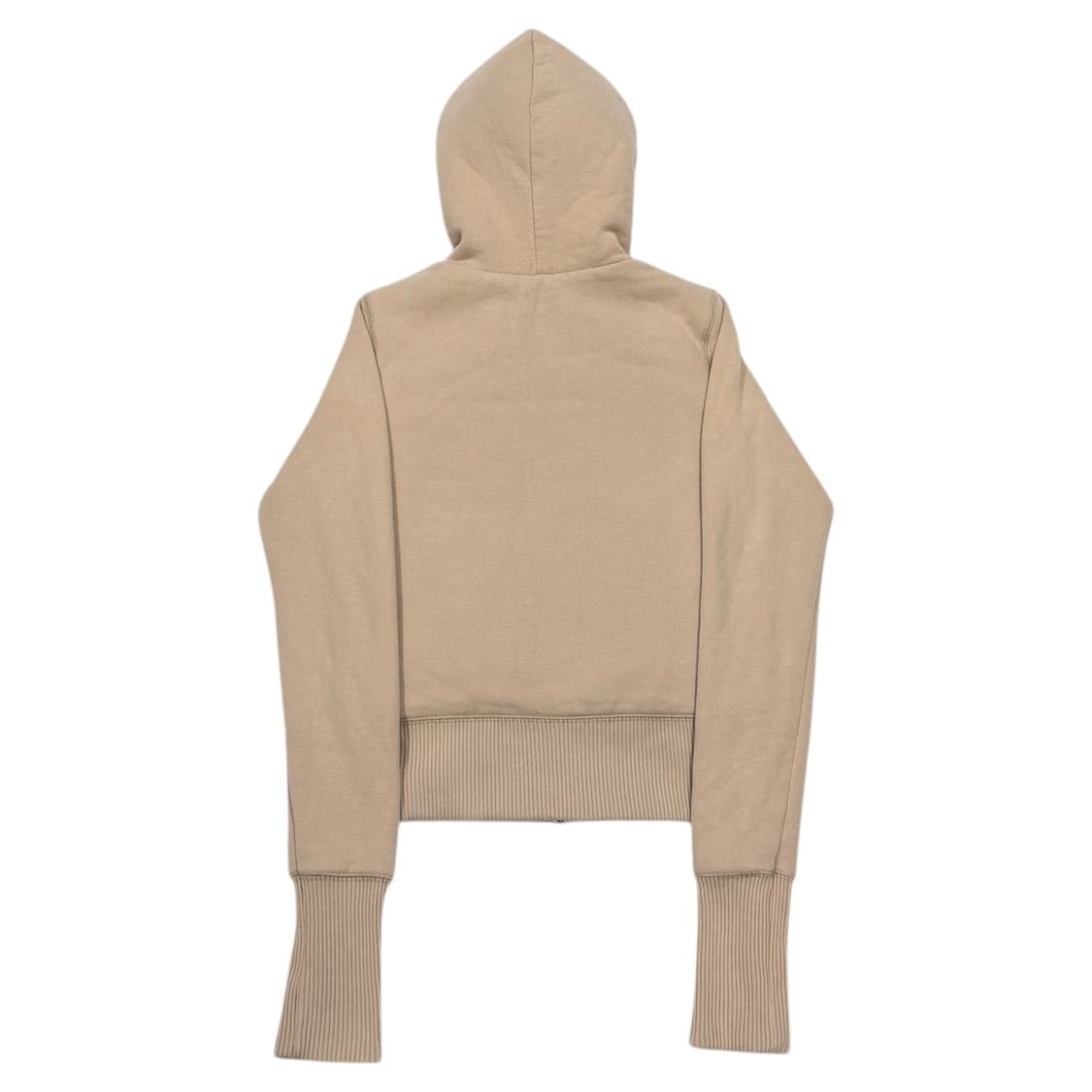 아베크롬비 빈티지 딱붙핏 울프죠 퍼 후드집업 Y2K 자켓 베이지 M 상품이미지3