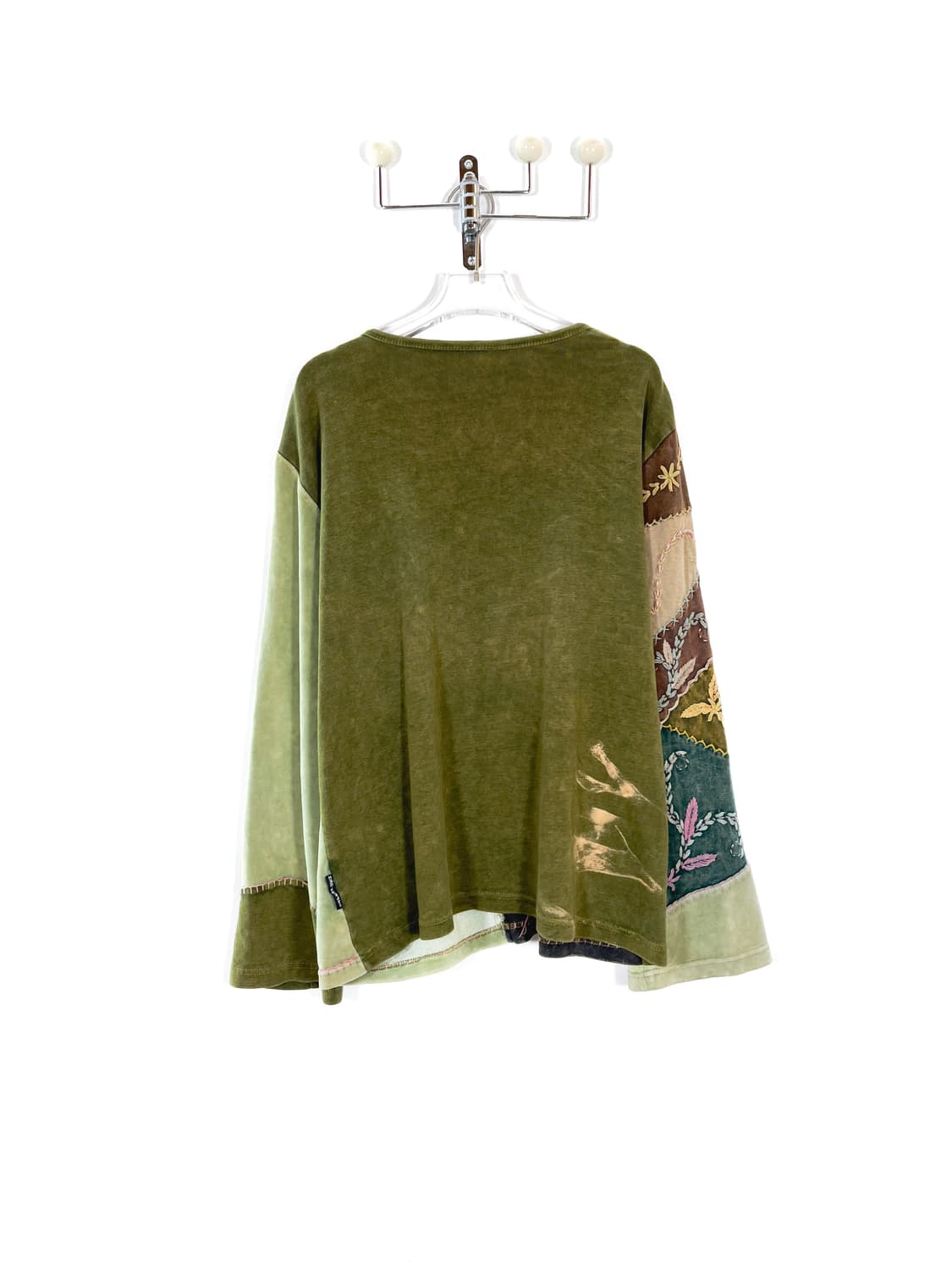 빈티지 핸드메이드 패치워크 자수 긴팔티셔츠 /  상품이미지6