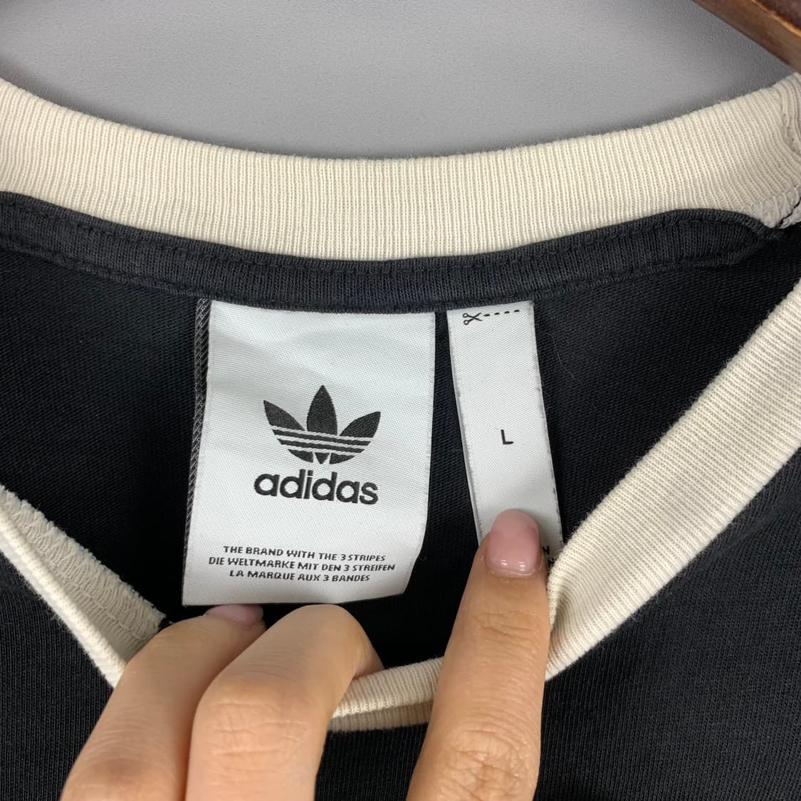 아디다스 블랙 링거 반팔 티셔츠  상품이미지5