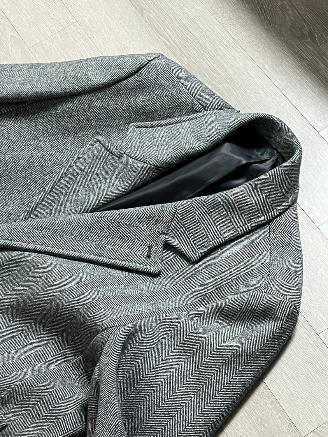 가먼트레이블 헤링본 코트 XL 상품이미지1