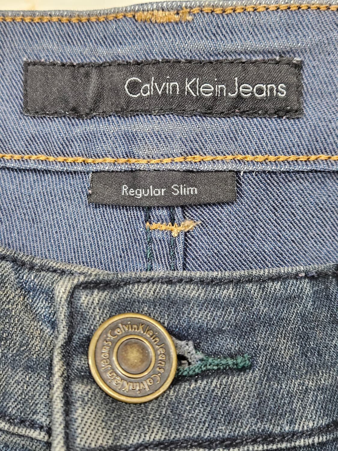 캘빈클라인 레귤러 슬림핏 워싱 스판 데님팬츠 상품이미지3