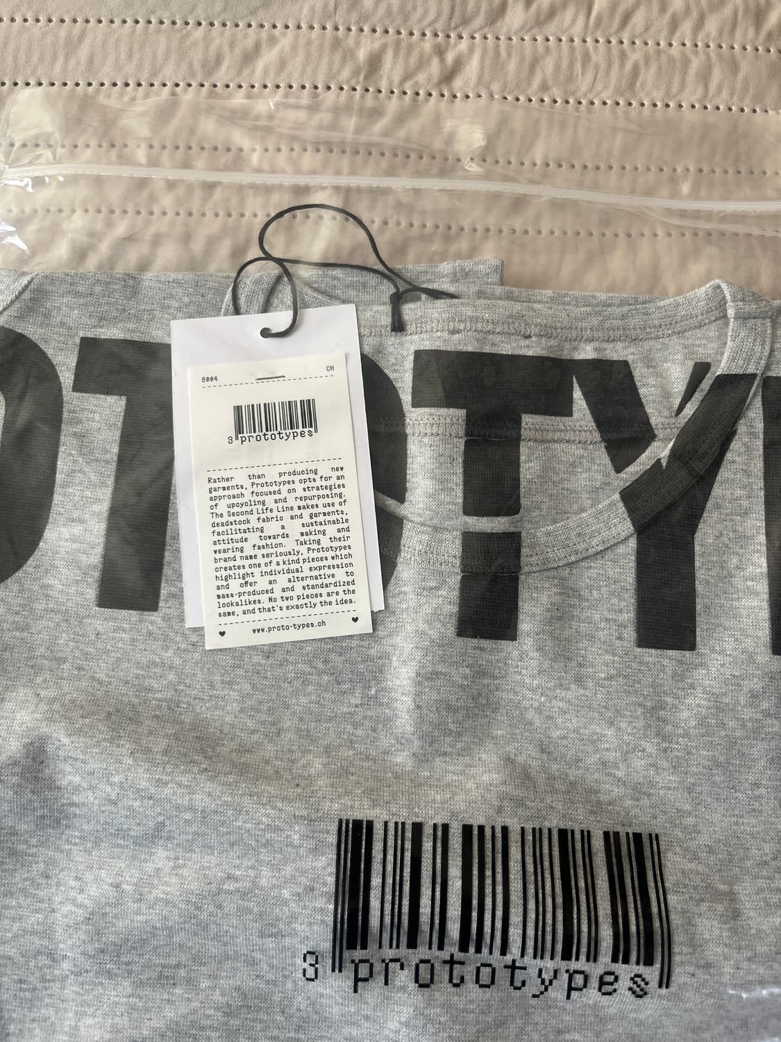 [L/XL] 프로토타입스 와플 머슬핏 티셔츠 그레이 상품이미지7