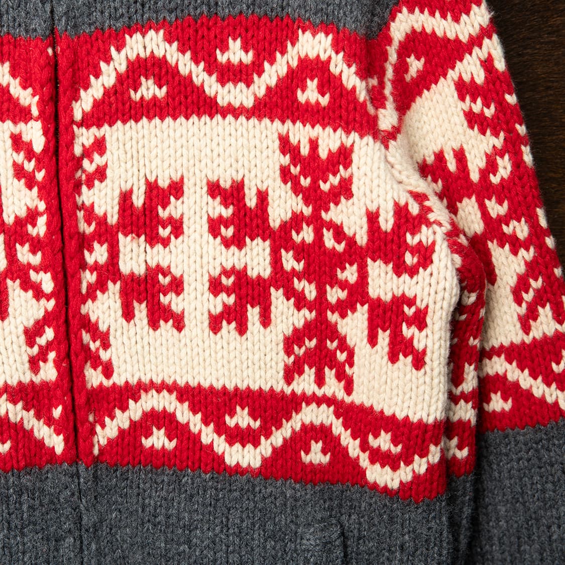 [103] 타미힐피거 SKI 눈꽃패턴 울 스웨터 집업 그레이  상품이미지2