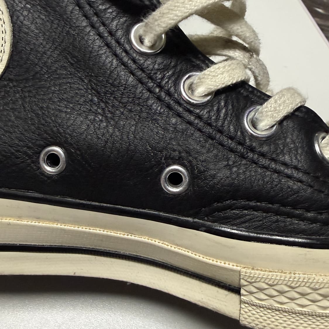 컨버스 척 70 하이 시즈널 레더 블랙 240 상품이미지4