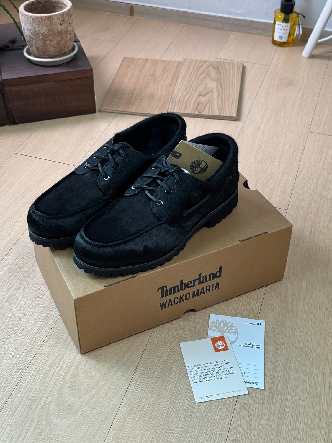 [280] 팀버랜드 와코마리아 3 아이 어센틱 보트 슈즈 헤어리 블랙 상품이미지1