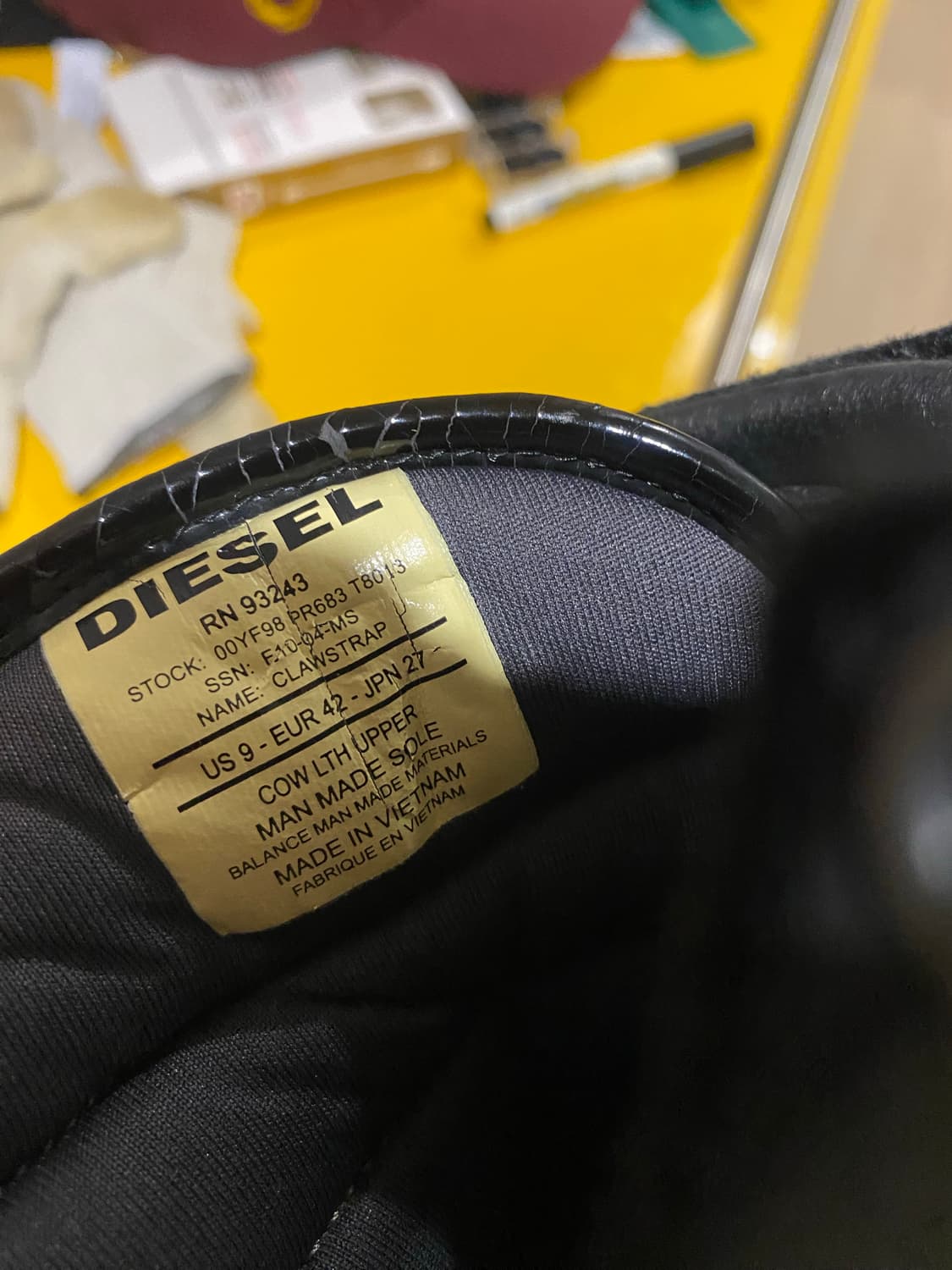 Diesel 디젤 레더 하이탑 스니커즈 운동화 270 상품이미지10