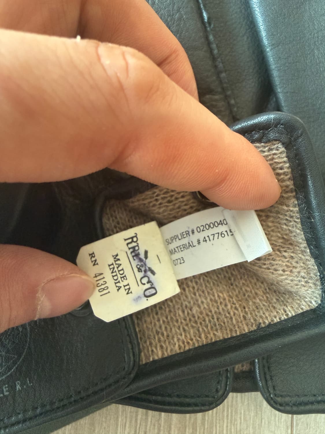 rrl 더블알엘 레더 글러브 L 상품이미지5