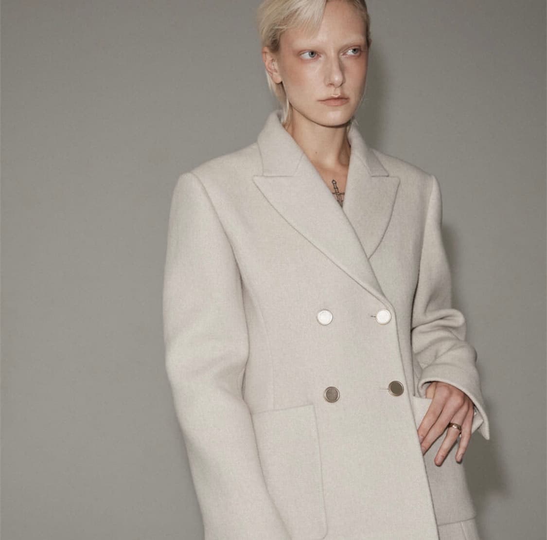 브론 아워글래스 메리노 울 헤링본 자켓 s 상품이미지2