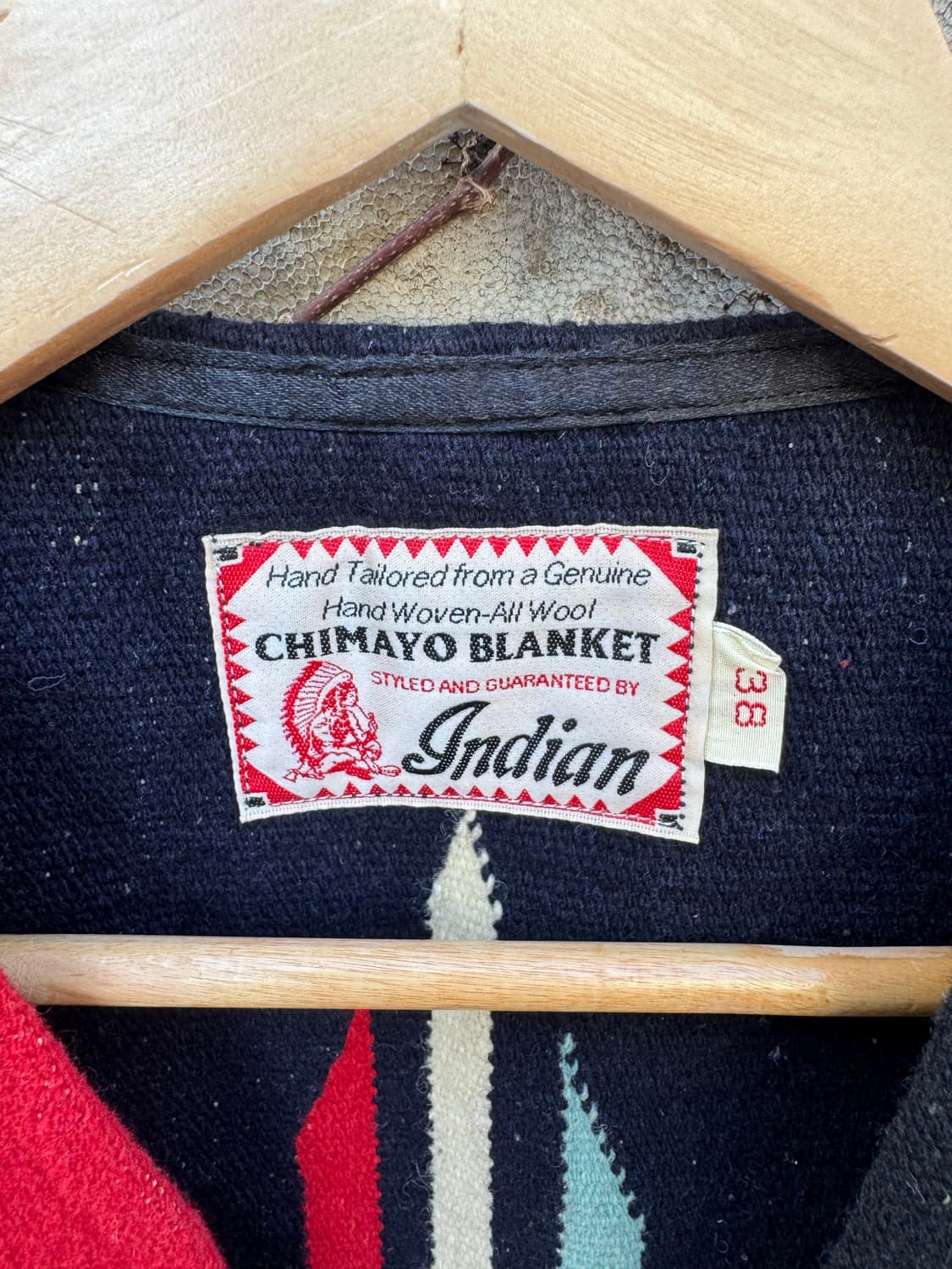 인디언 모터사이클 복각 핸드 우븐 울 오르테가 웨스턴 치마요 베스트 조끼 상품이미지7