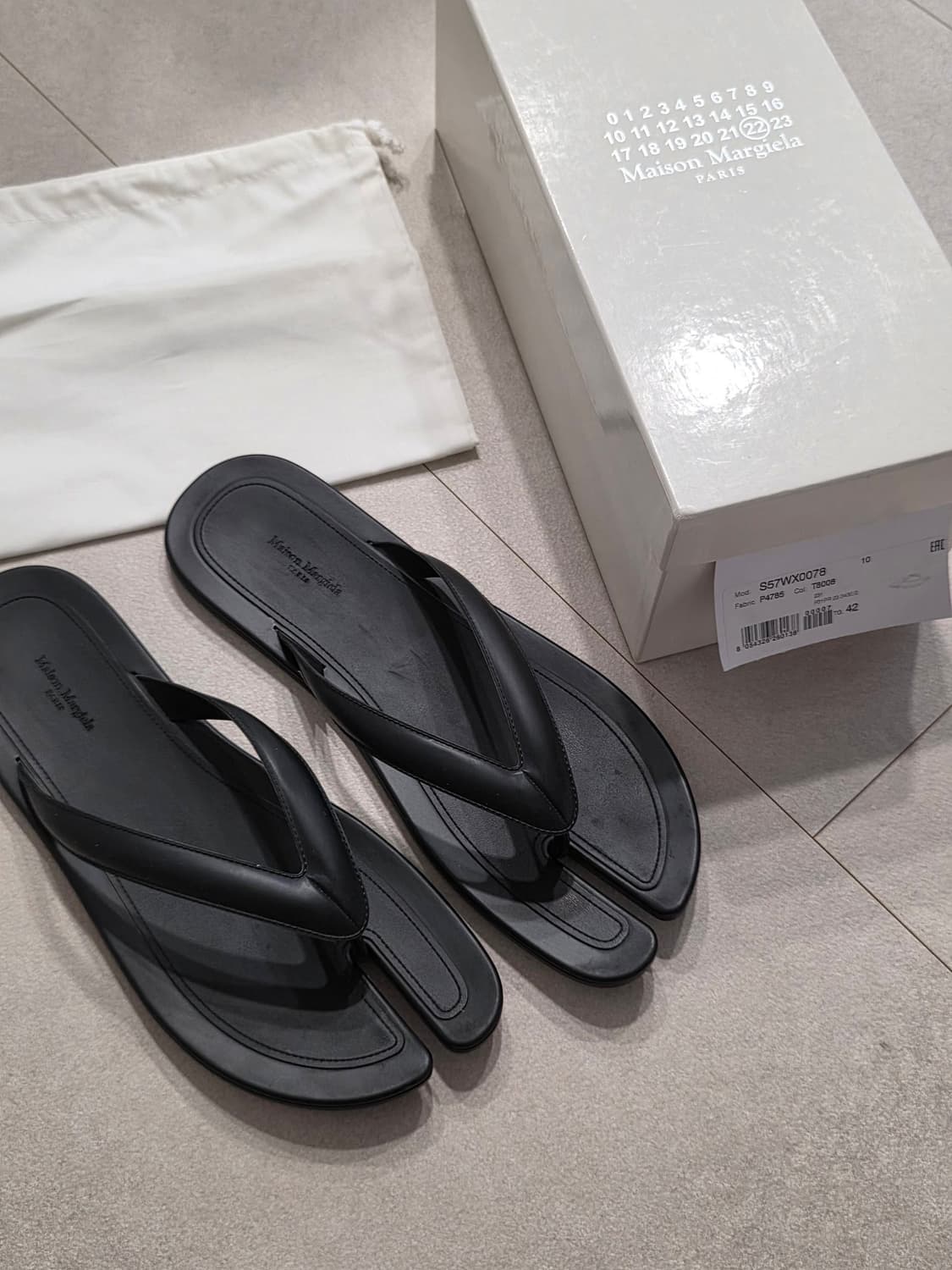 마르지엘라 타비 슬리퍼 쪼리 (42, 블랙) 상품이미지1