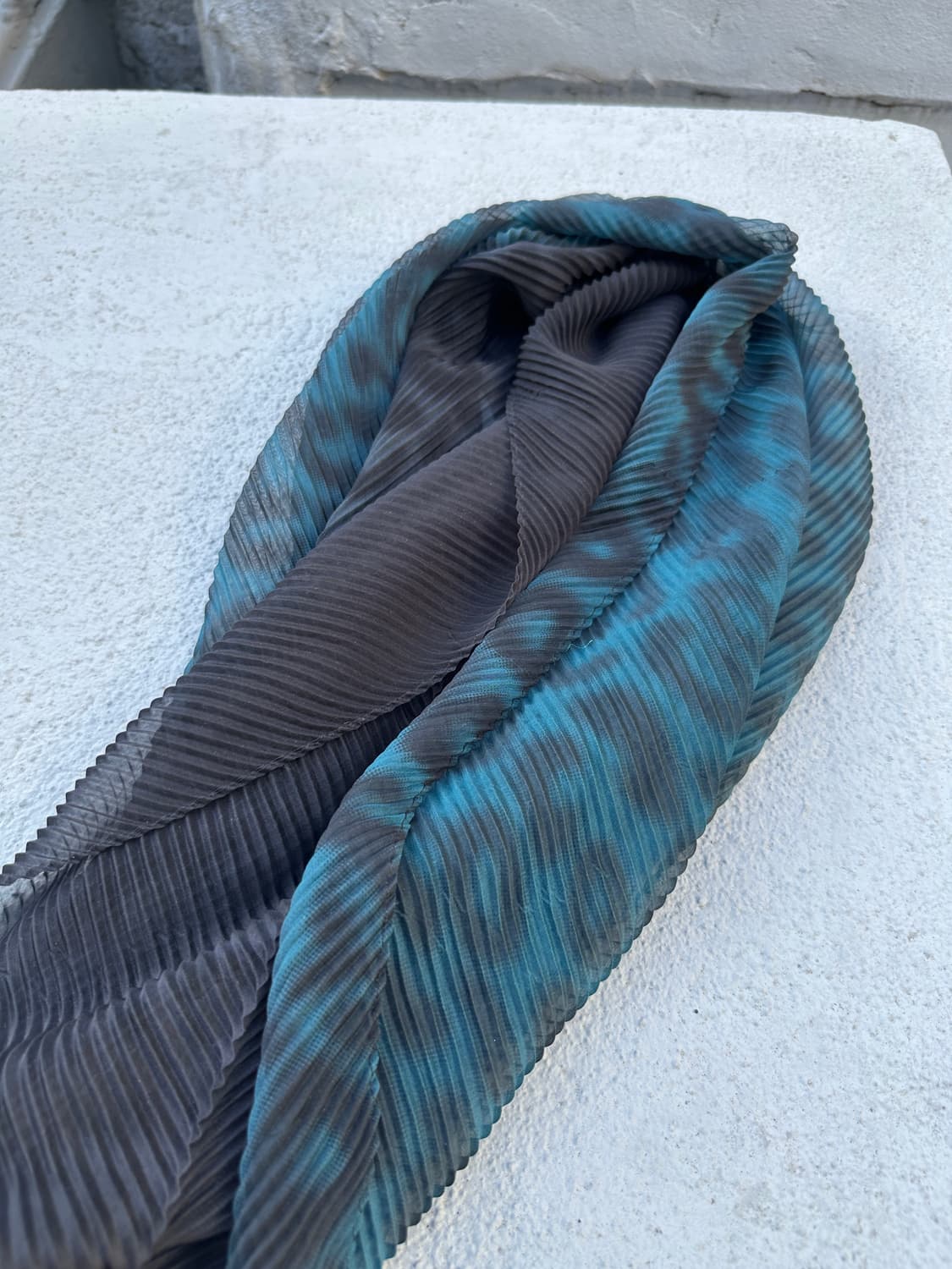 NONE pleated Leopard Print Scarf 상품이미지7