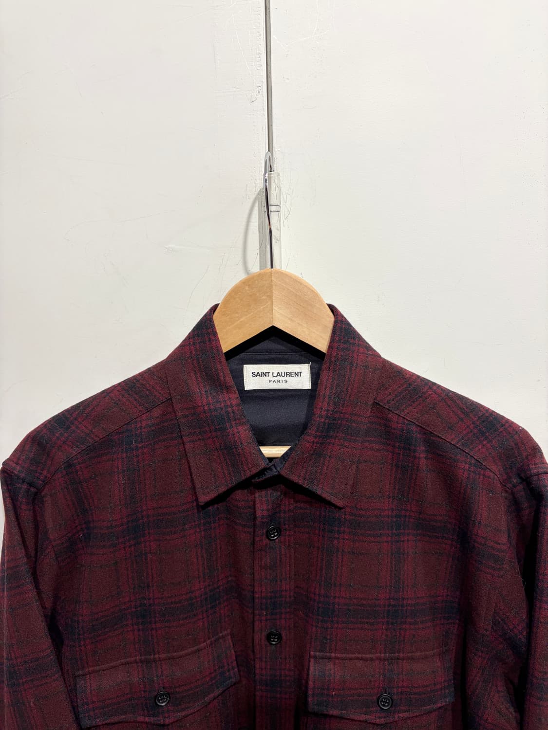 생로랑 보르도 플란넬 셔츠 상품이미지3