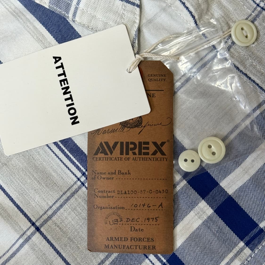 [정가 13만원 새상품] AVIREX 아비렉스 셔츠 XL 상품이미지9