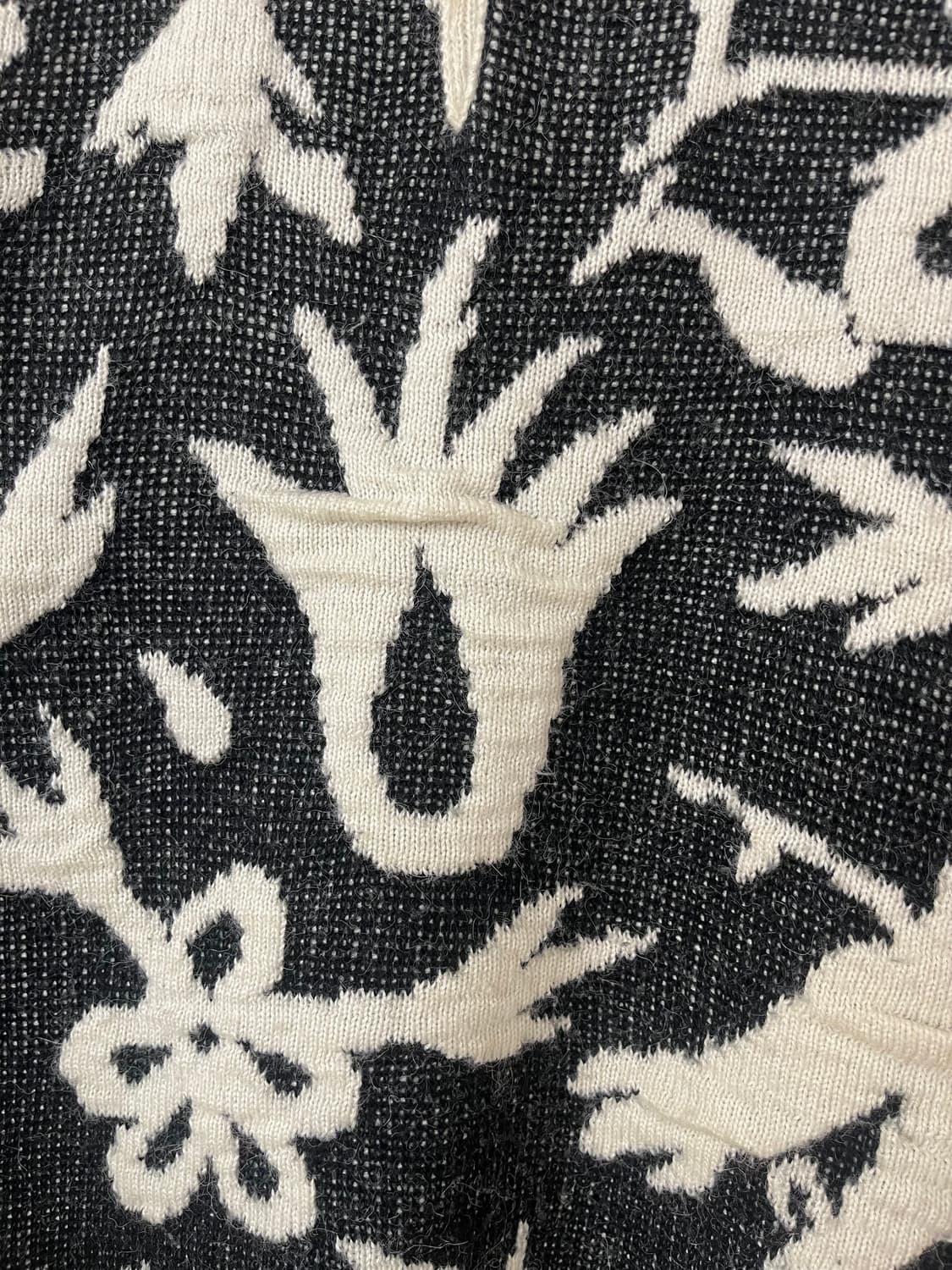 빈티지 플라워 패턴 자카드 니트 카라 스웨터 상품이미지5