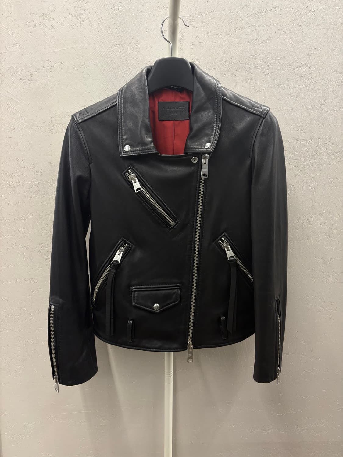 올세인츠 WILLIE BIKER 램스킨 레더자켓 S 상품이미지2