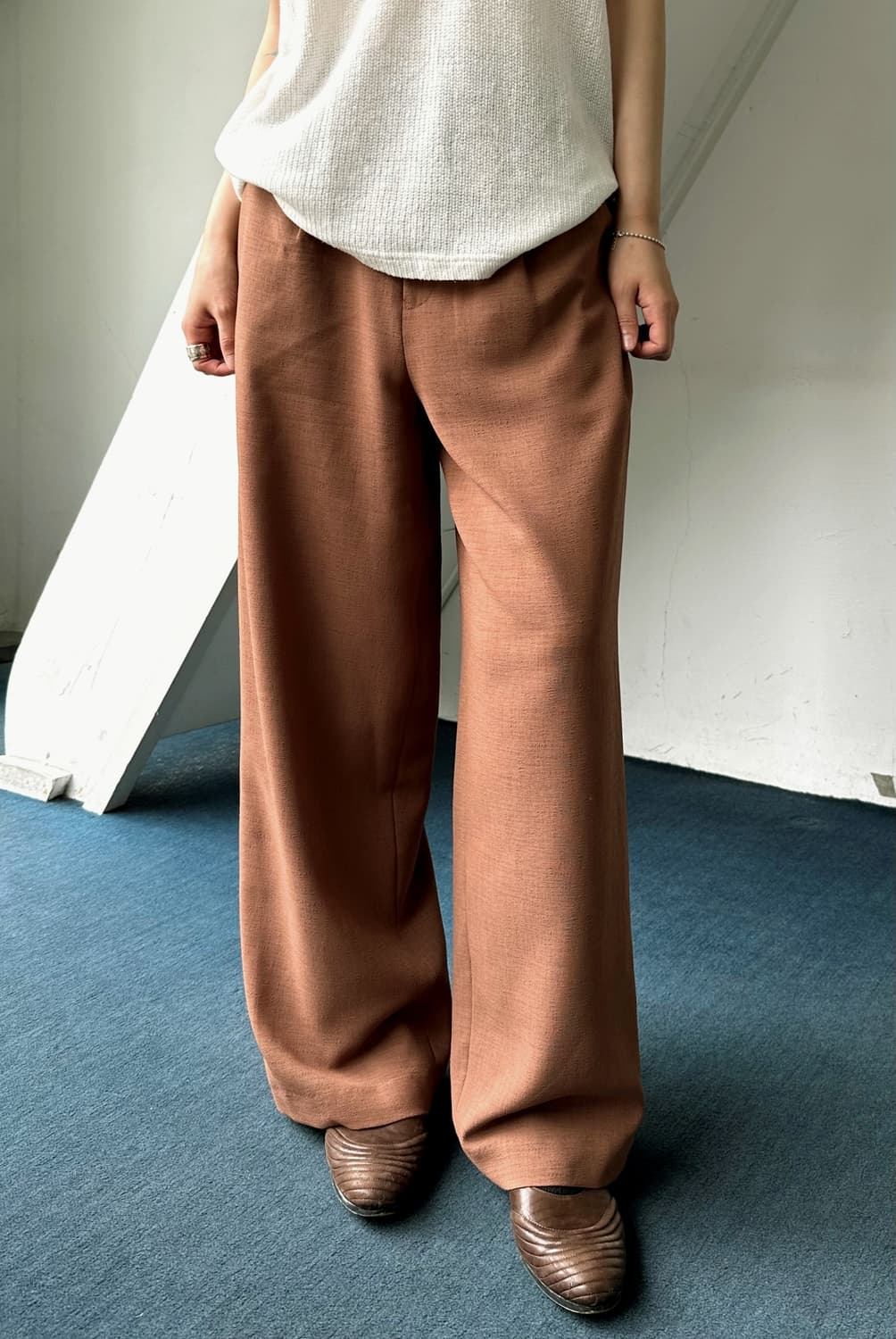 1 pleats high gauge poly trousers  상품이미지5