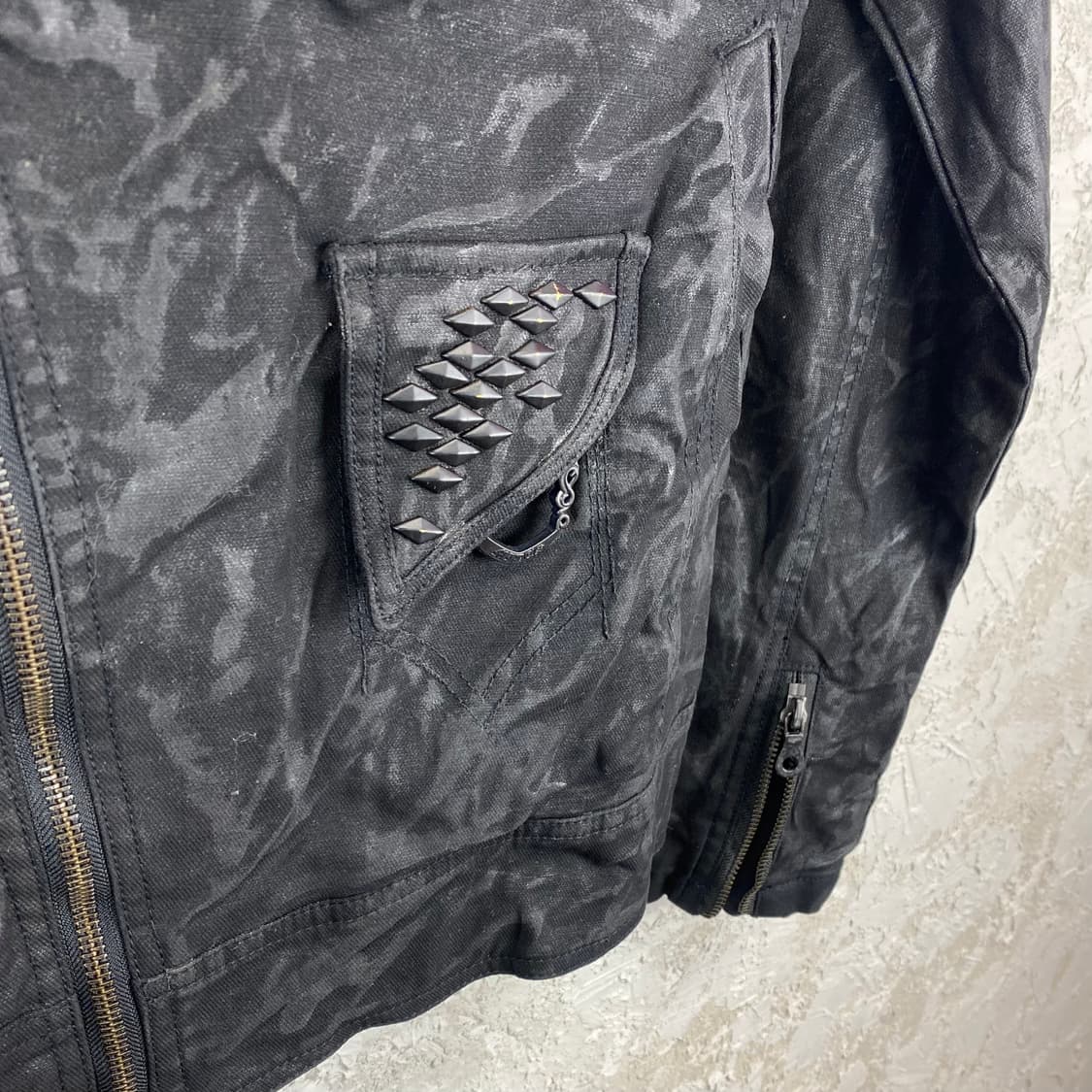 미다스 왁스 코티드 링클 자켓 상품이미지3