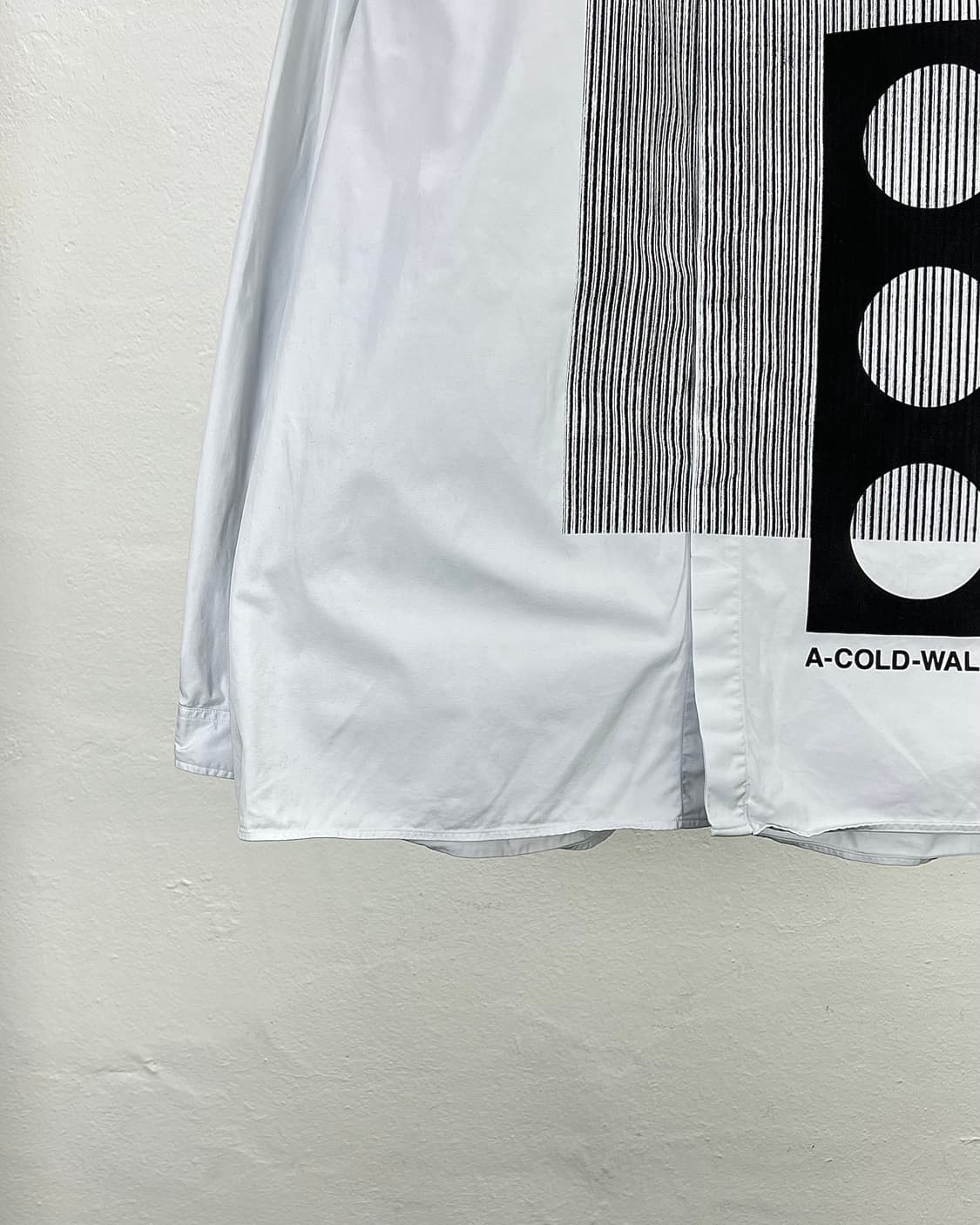 어콜드월 21fw 화이트 프로젝션 오버 셔츠 상품이미지4