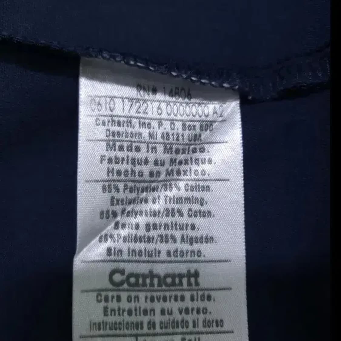 칼하트 네이비 워크 셔츠 L (100~105) 상품이미지5