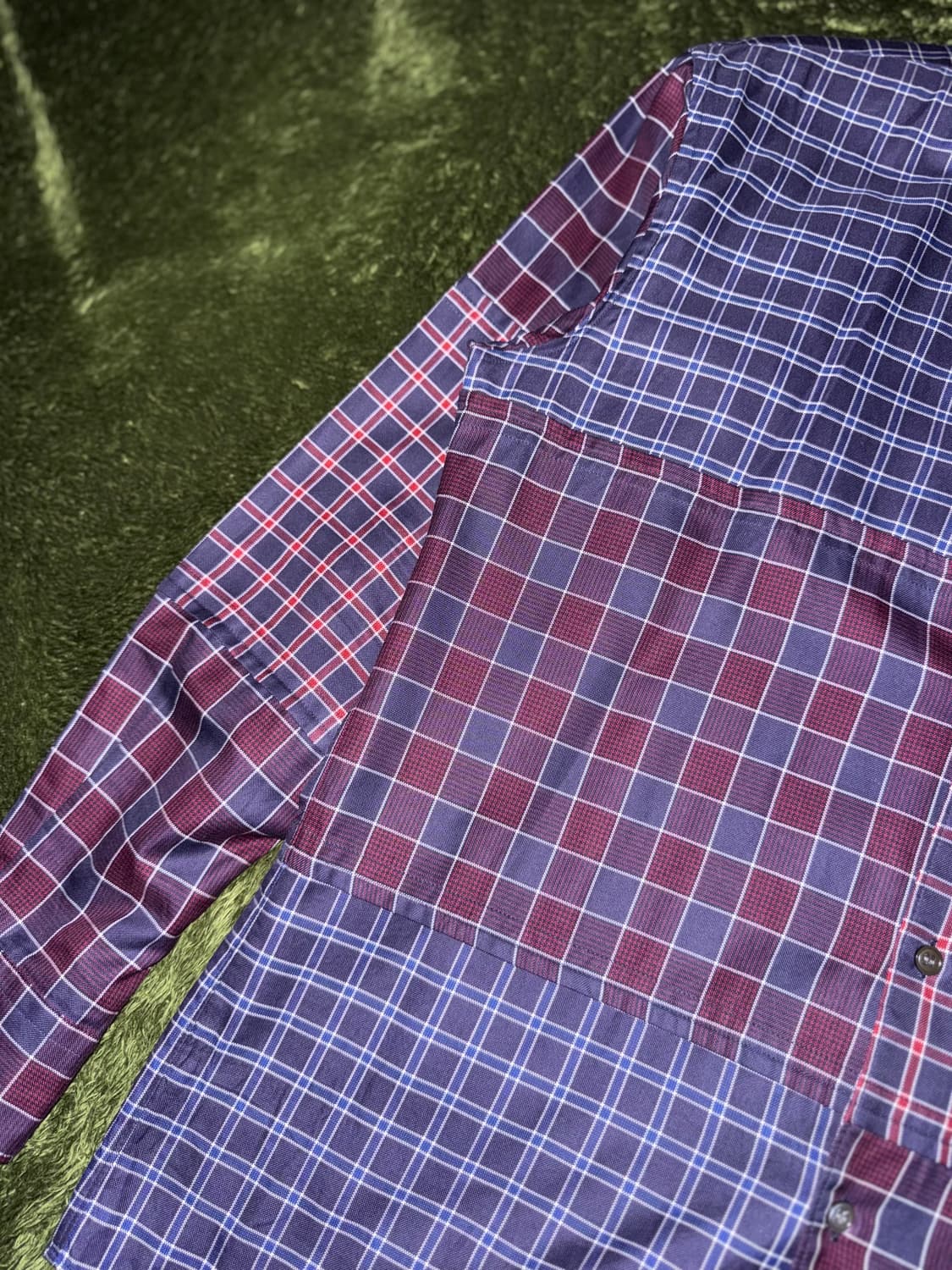 [M] 꼼데가르송 셔츠 Made in France 패치워크 셔츠 상품이미지5