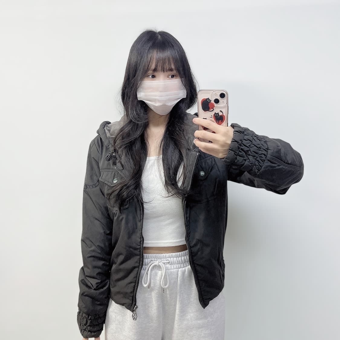 디젤 Diesel 크롭 후드 점퍼 상품이미지1