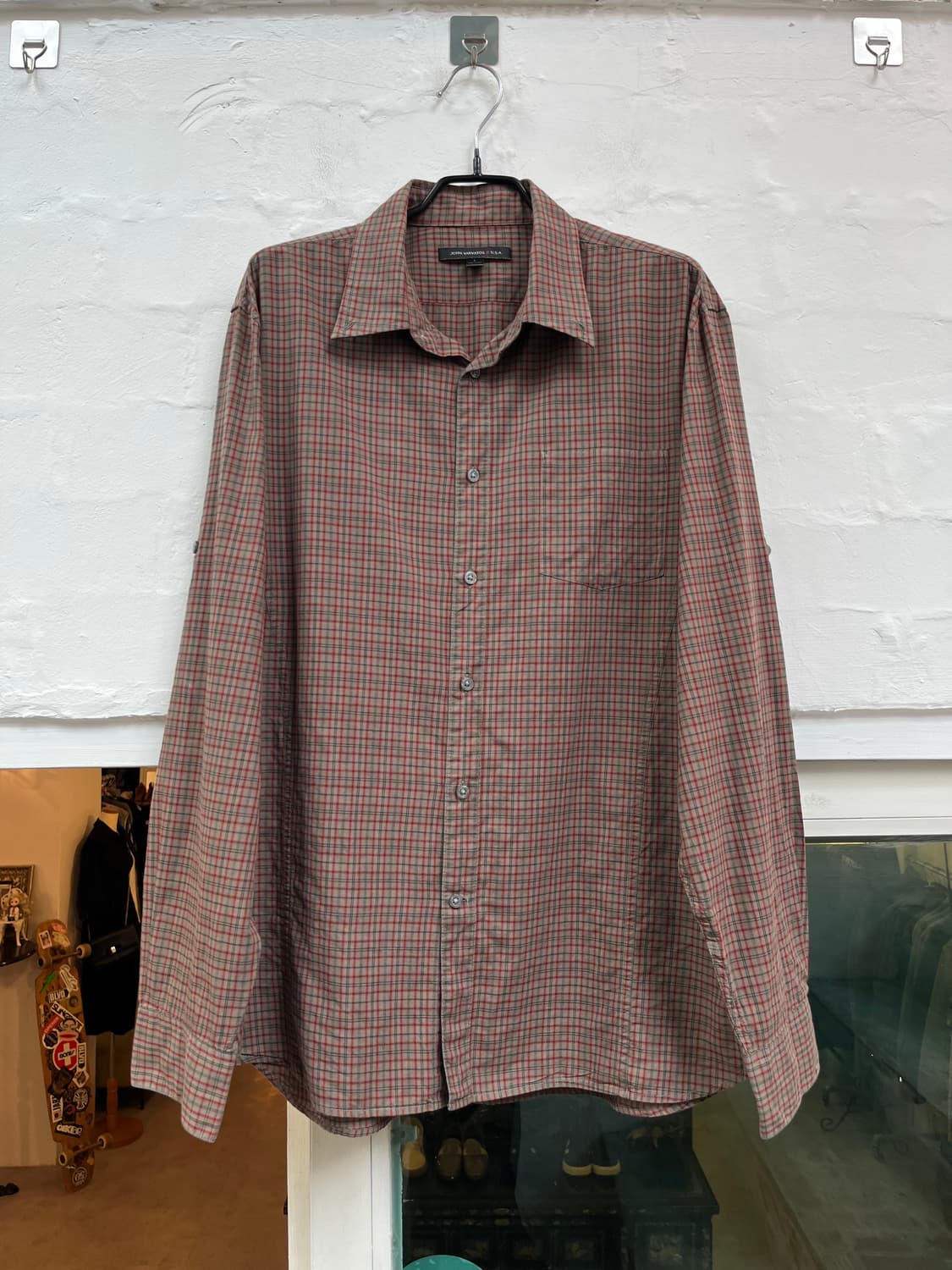 John Varvatos USA 존바바토스 체크남방 셔츠 L 상품이미지1