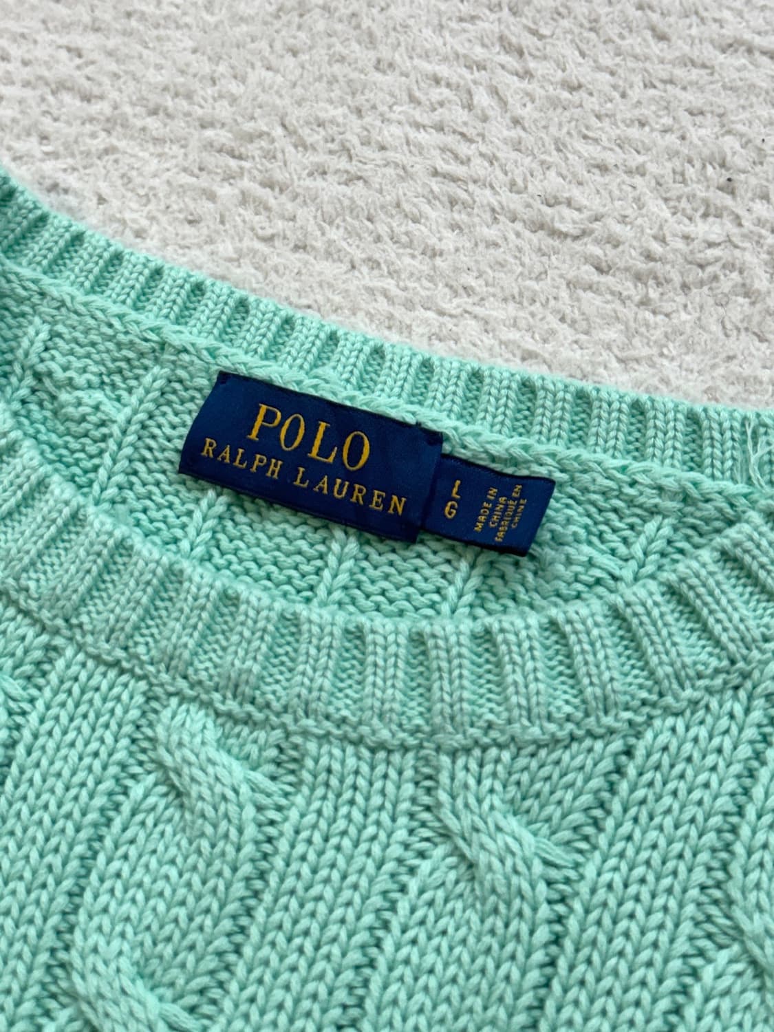폴로 민트 케이블 니트 상품이미지4
