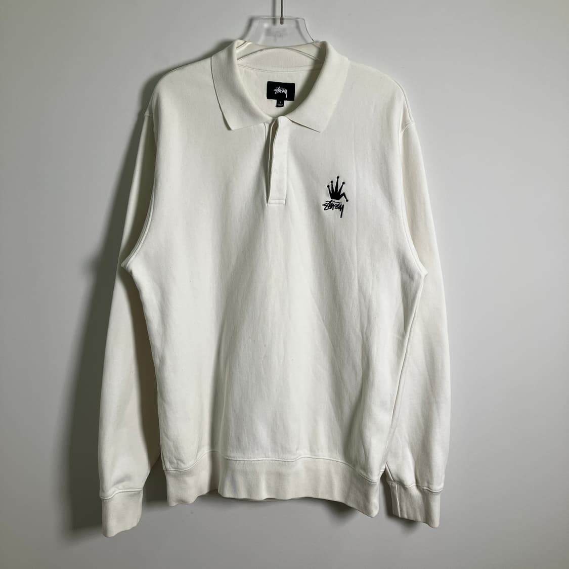 30주년 스투시 크라운 폴로 플리스 카라 맨투맨 L 상품이미지1