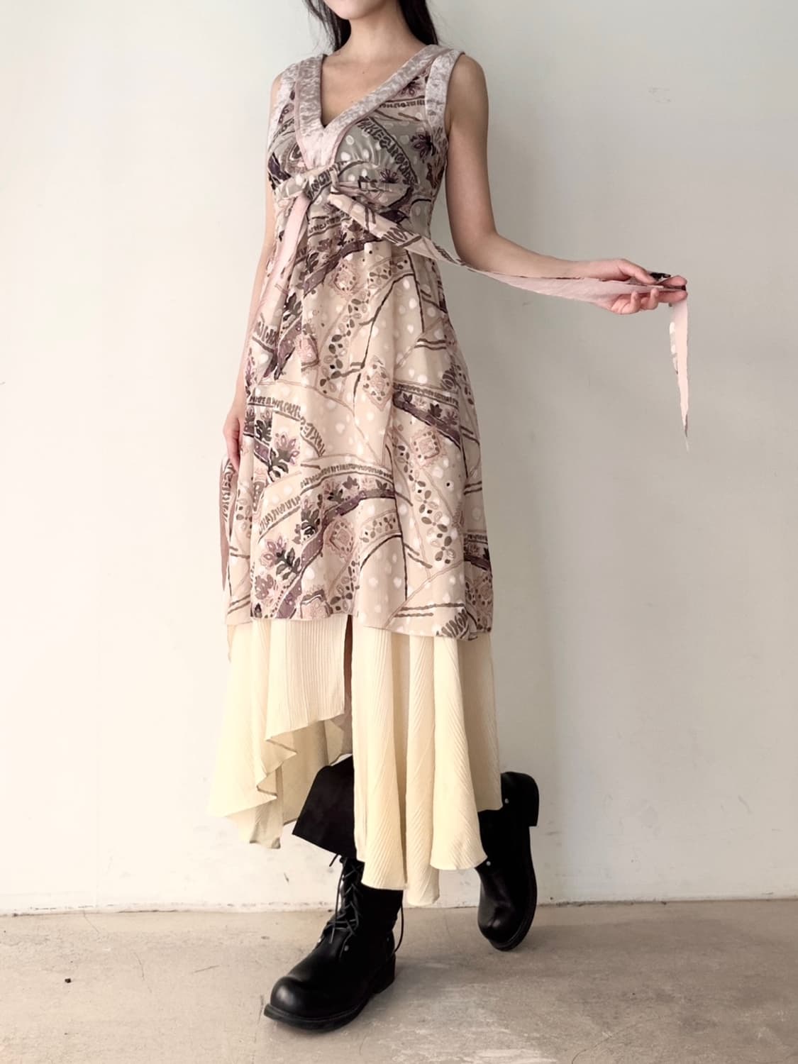 Velvet 2 layer strap blouse & ops 상품이미지5