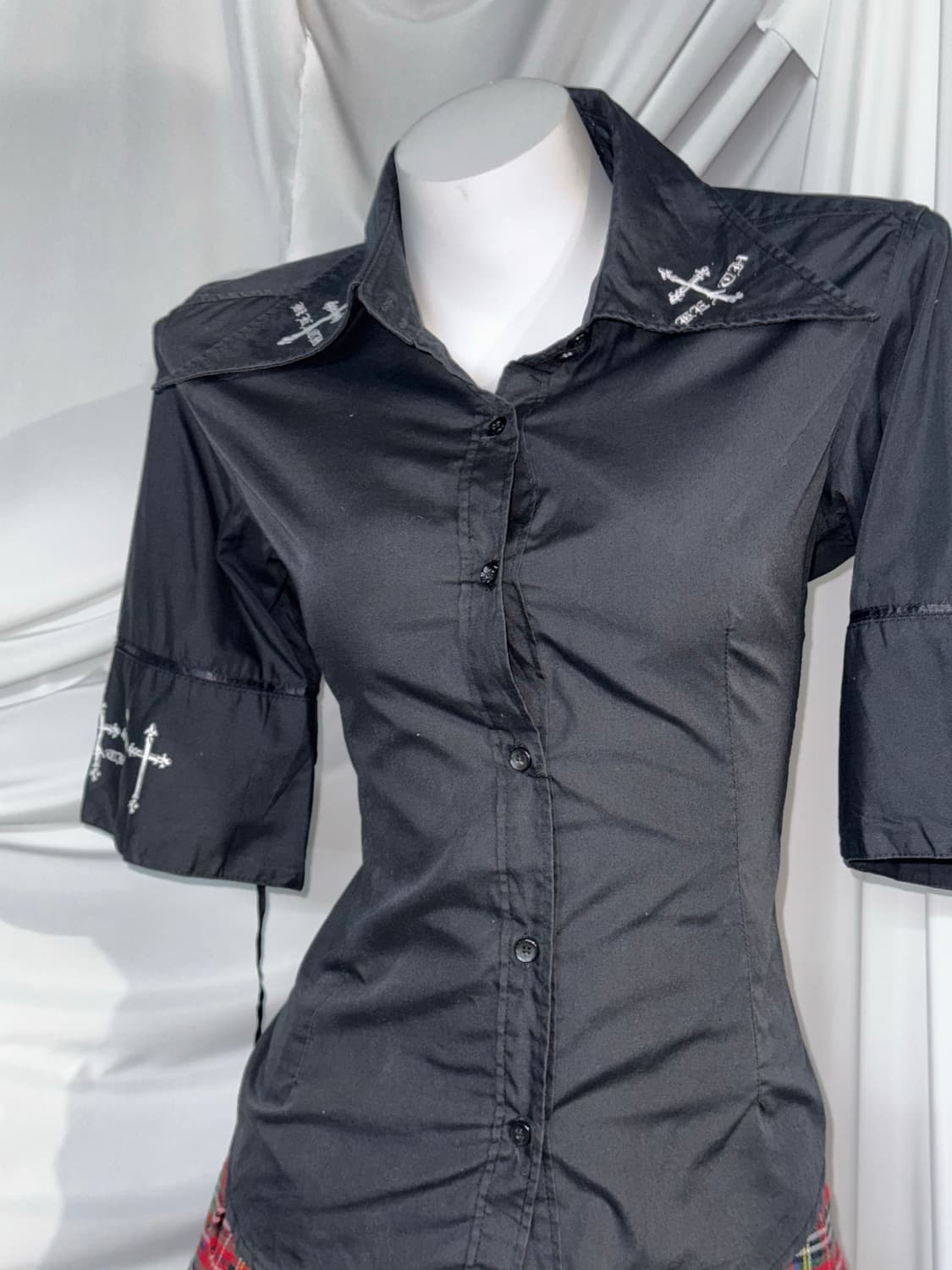 오즈온 오사키 나나깔 펑크 레드 자수 코디세트 상품이미지4