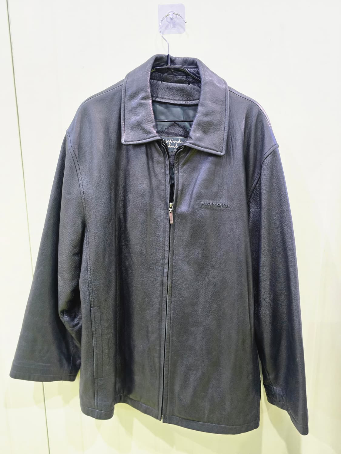 윈디클럽 블랙 가죽 자켓 100 상품이미지1