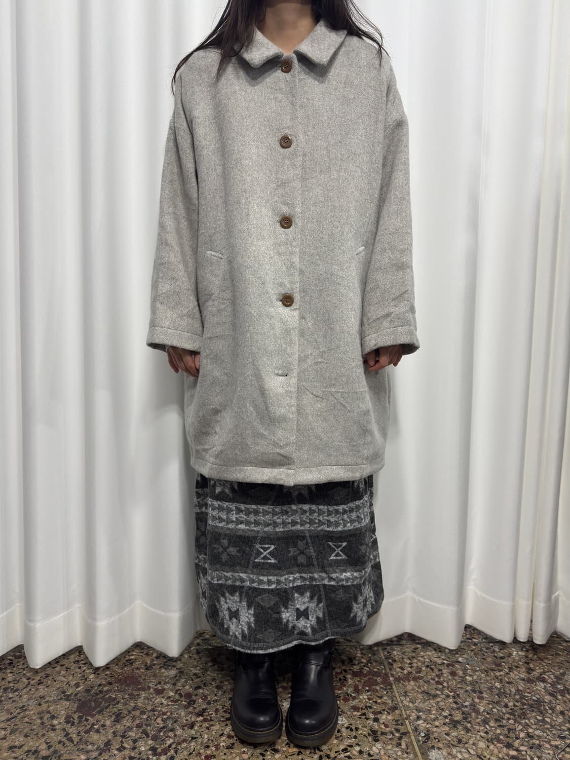 samasa mos2 light gray coat 상품이미지3