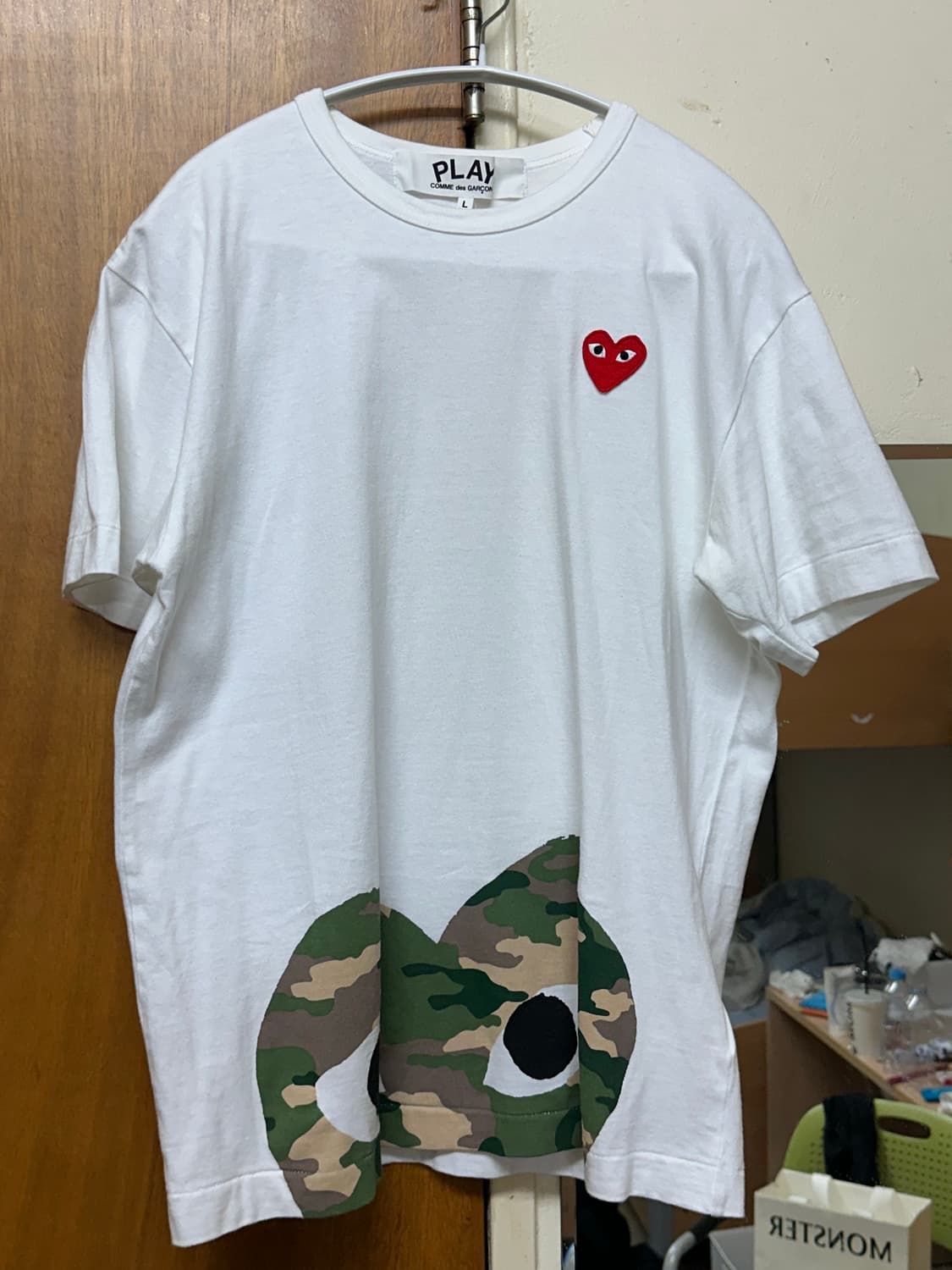 꼼데가르송 카모 반팔 화이트 L 상품이미지1