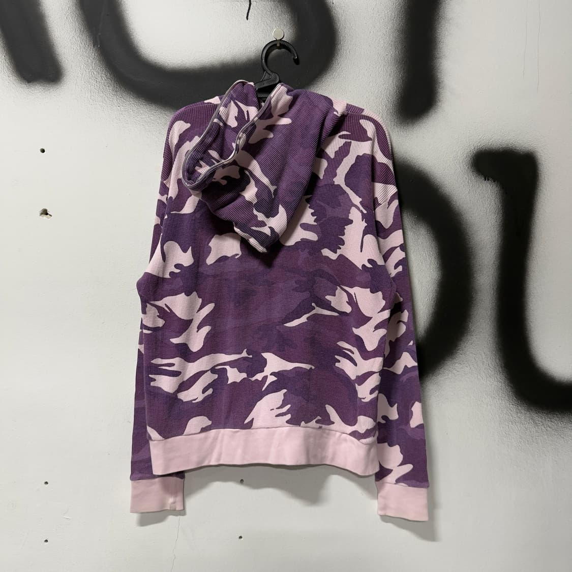 VTG 빈티지 퍼플 카모 와플 루즈핏 풀 집업 후디 상품이미지2