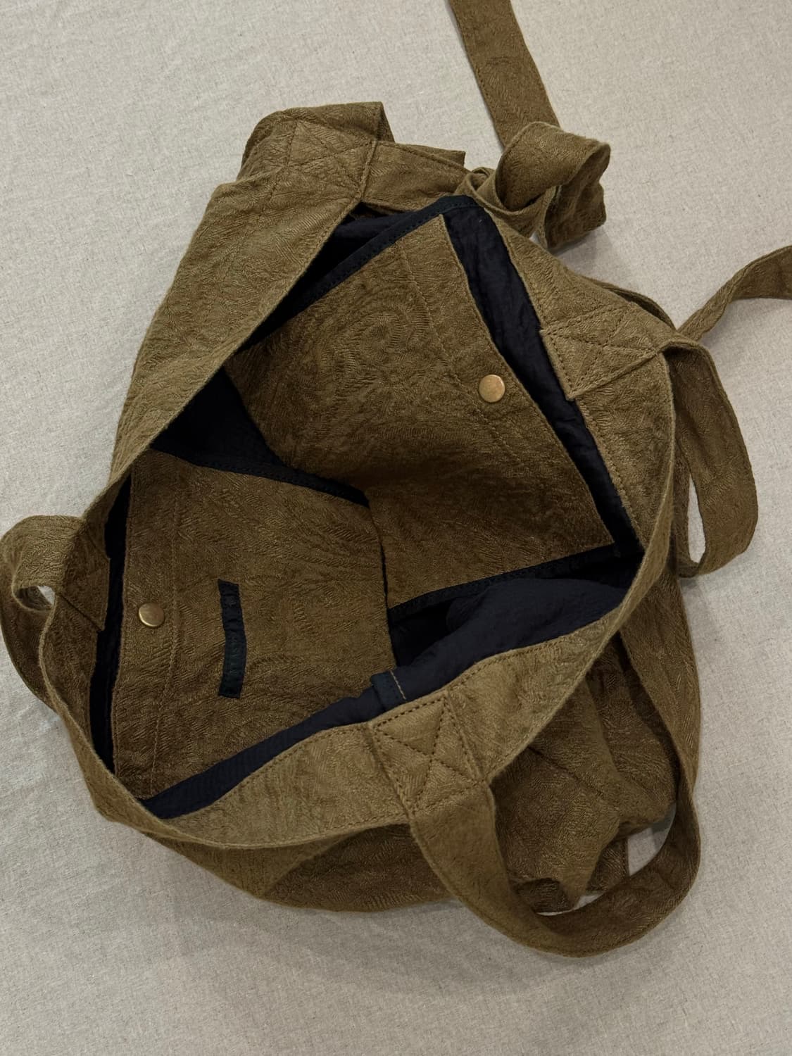 Klasica 페이즐리 자가드 린넨 리본 숄더백 상품이미지5