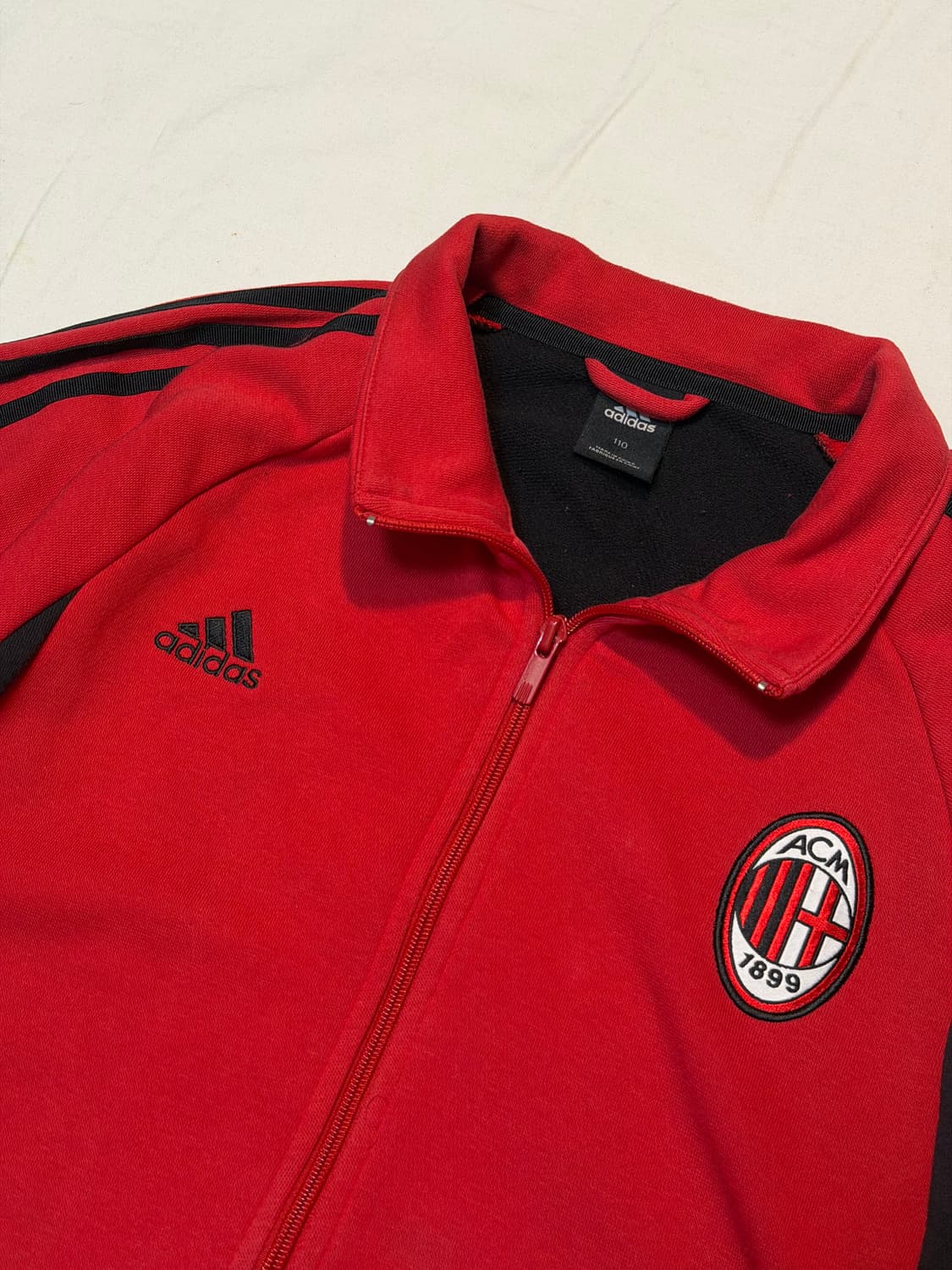 국내유일 아디다스 08-09 AC밀란 트랙탑 져지 레드 블랙 상품이미지3