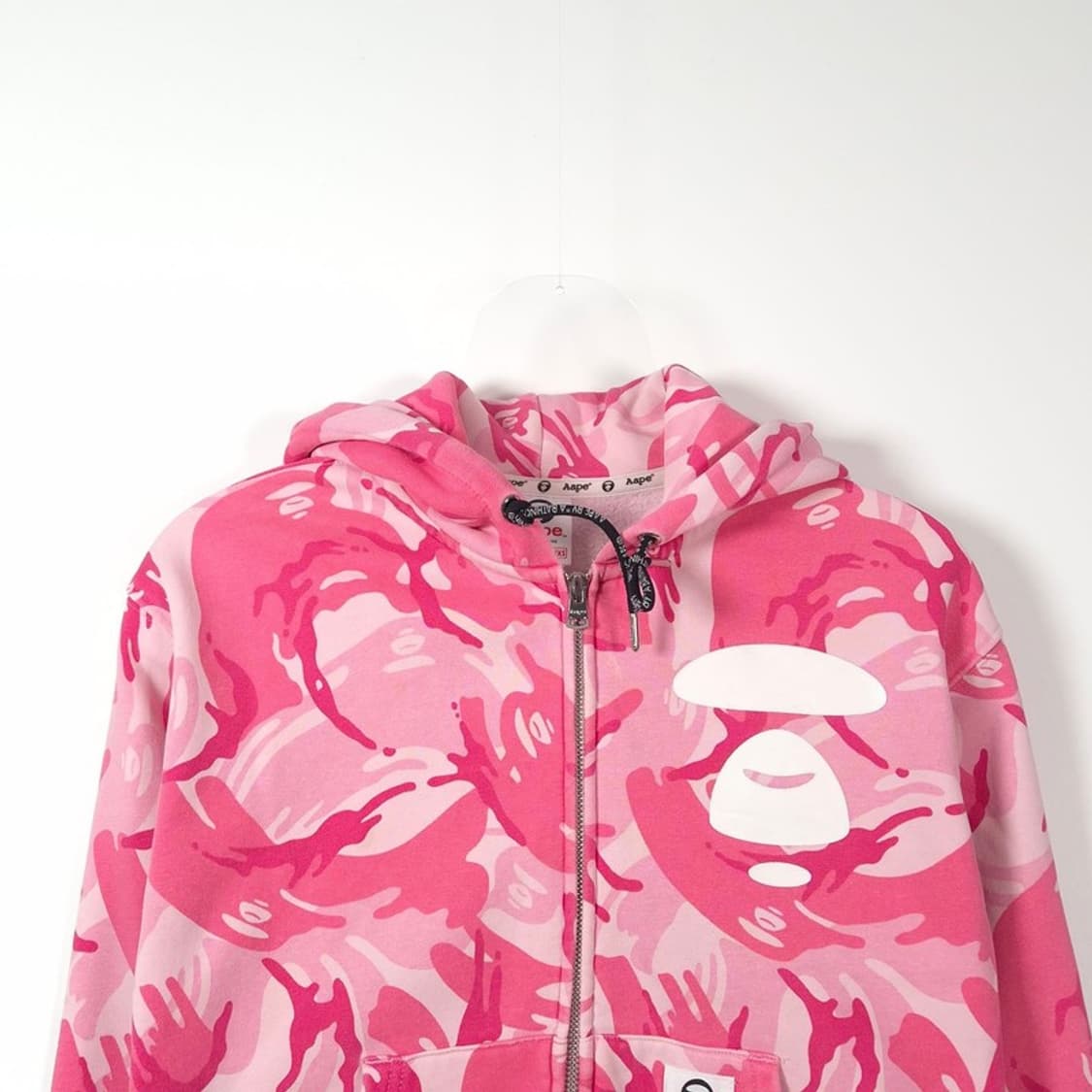 에이프 문페이스 핑크 카모 풀집업 후드 XXS 상품이미지3