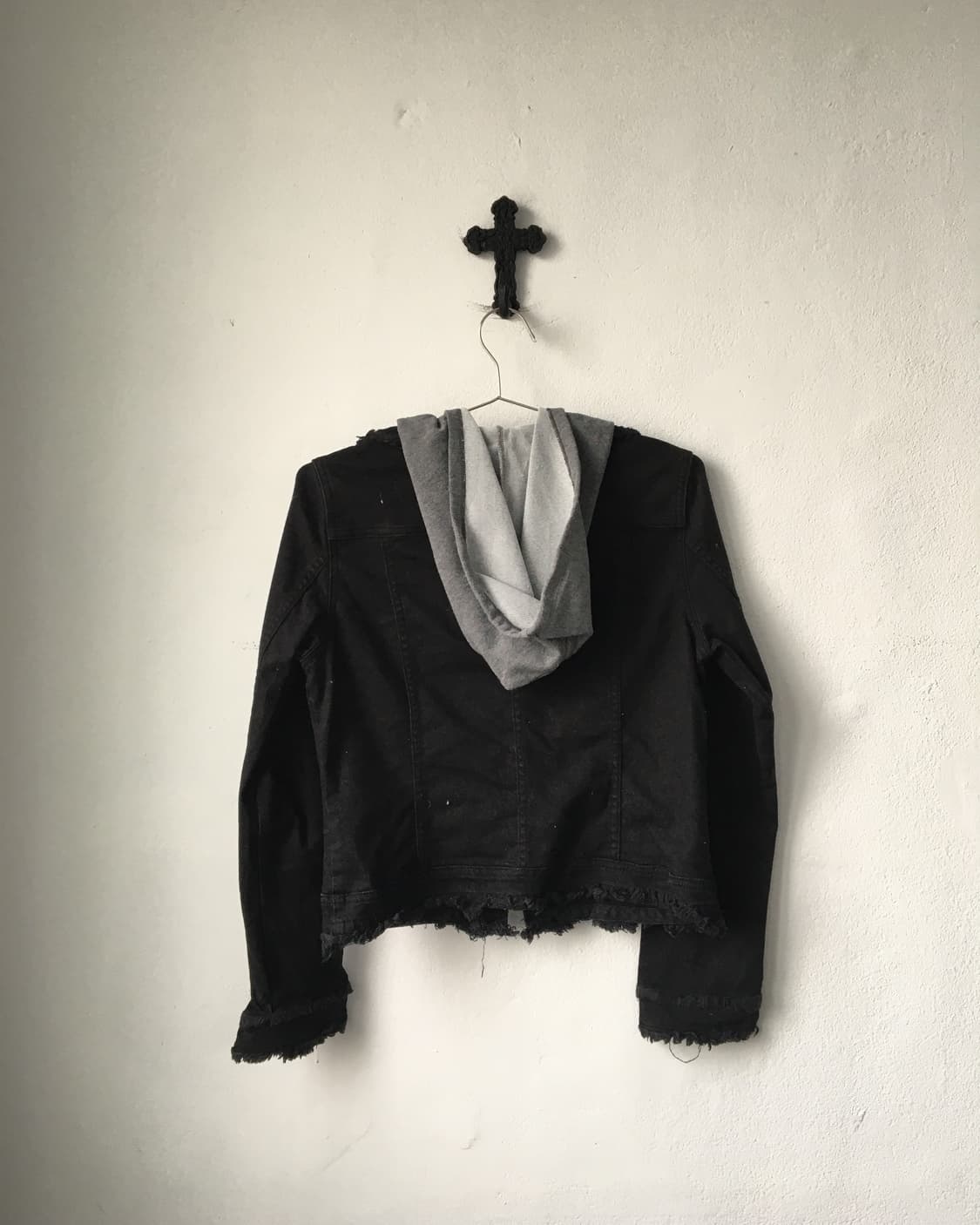 Hood layered grunge point jacket 상품이미지5