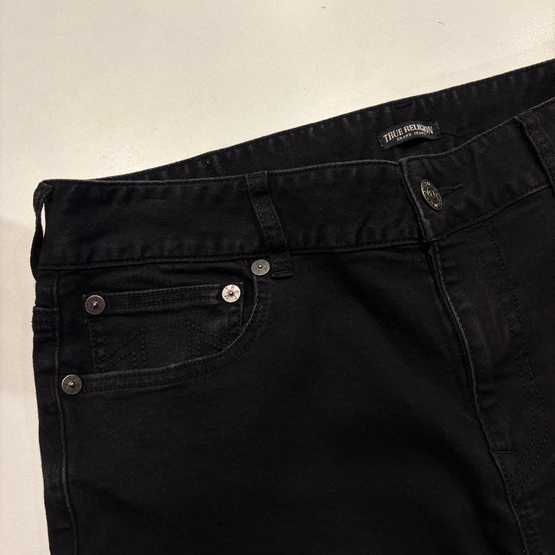 [36] 22s 트루릴리젼 블랙 데님 청바지 B350 상품이미지3