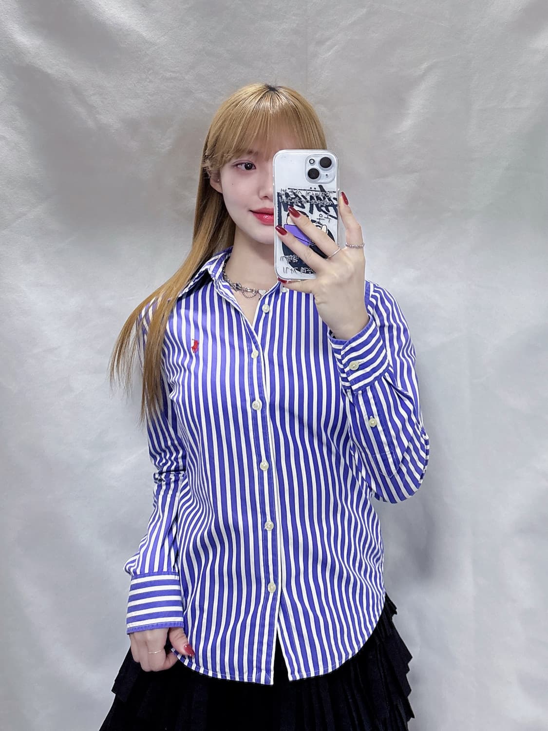 폴로 랄프로렌 딱붙핏 포니 스트라이프 셔츠  상품이미지2