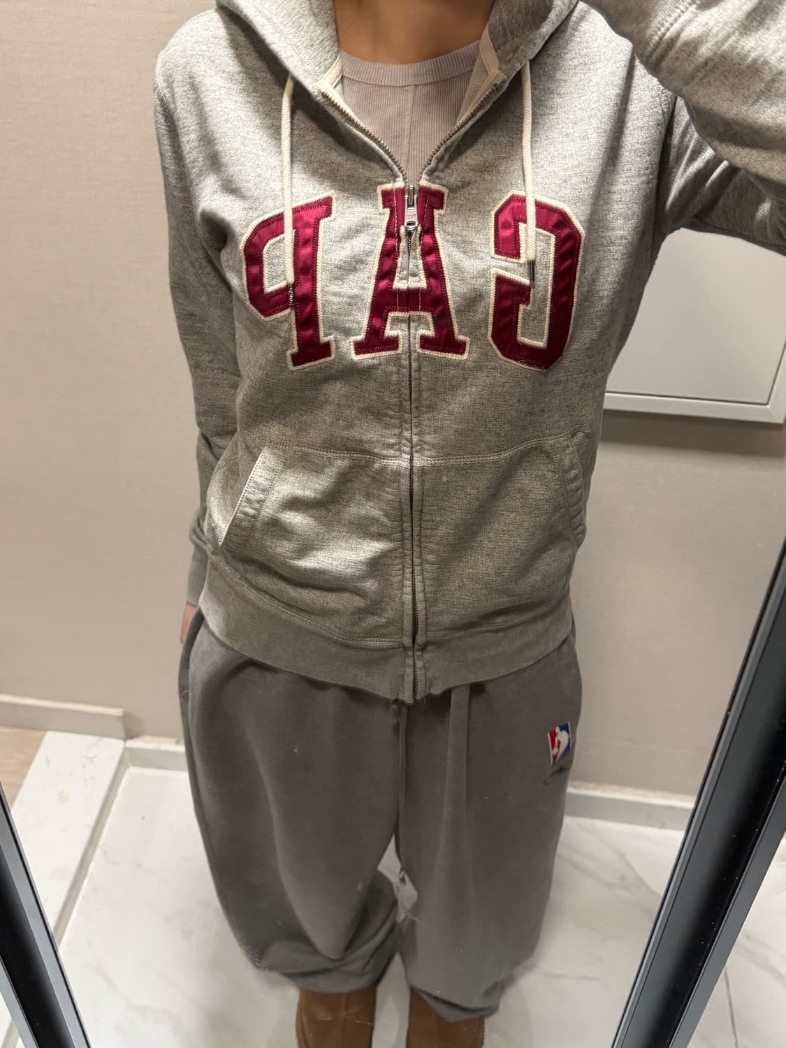 갭 그레이 후드집업 s 상품이미지1