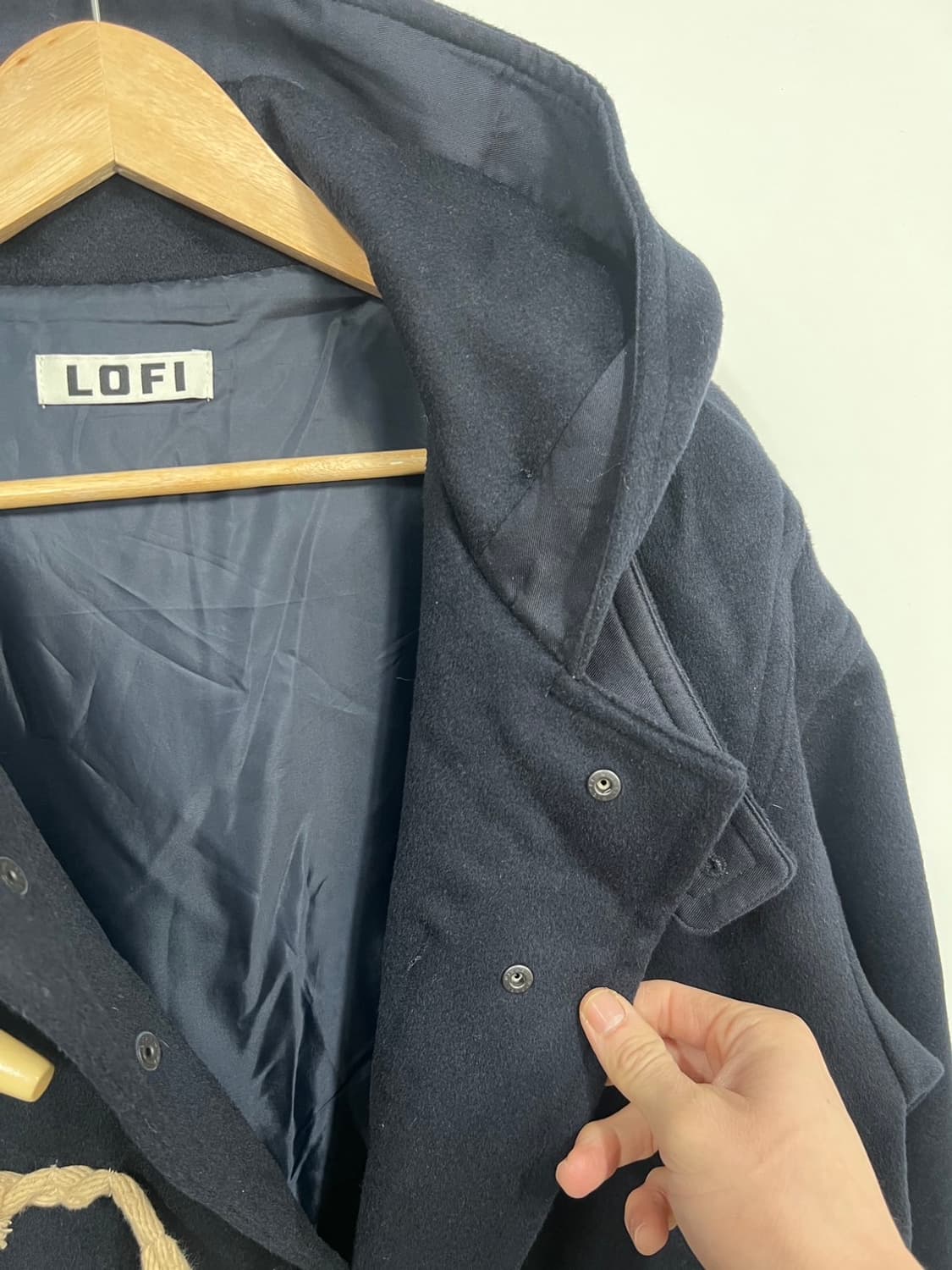 로파이 더플코트 후드 떡볶이 롱 코트 상품이미지4