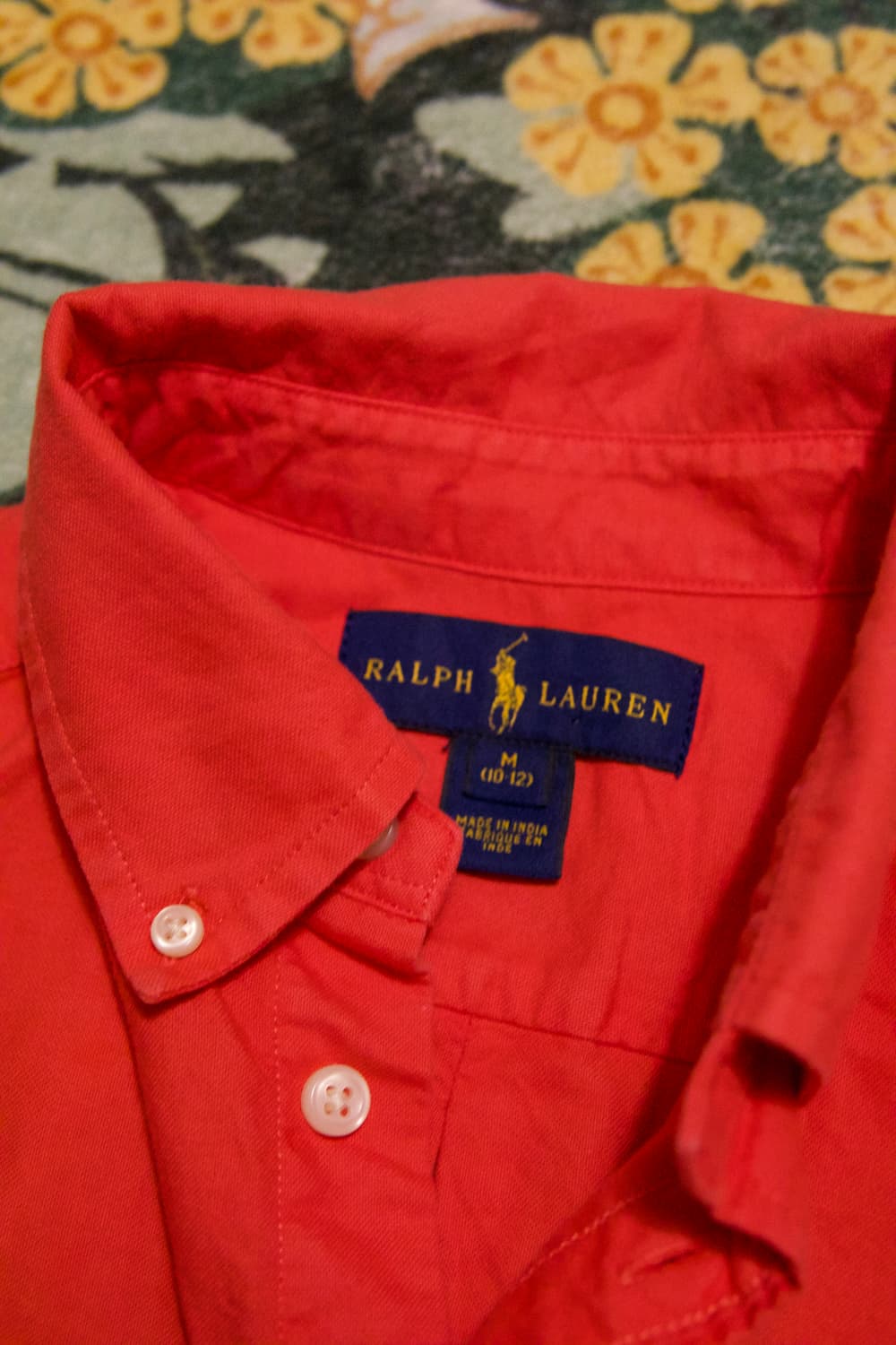 폴로 랄프로렌 코랄레드 셔츠 S 상품이미지3