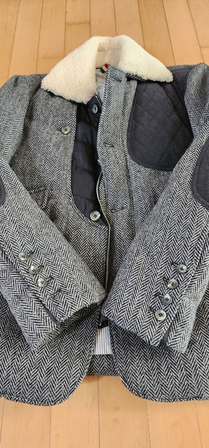 일꼬르소 덕다운 헤링본 패딩 L 상품이미지8