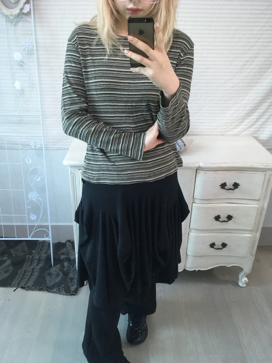 olive nerd stripe long sleeve 상품이미지5