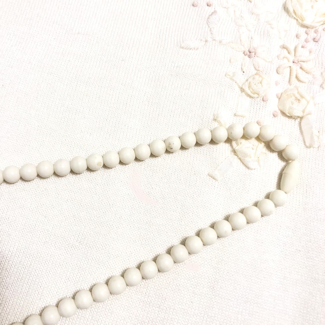 빈티지 아이보리 목걸이 오리엔탈 긱시크 페어리 하구미 갸루 상품이미지3