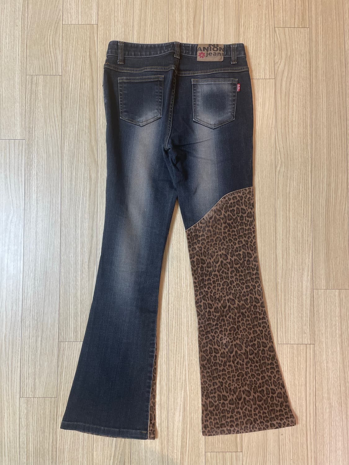 오네갸루 호피 부츠컷 데님팬츠 상품이미지2